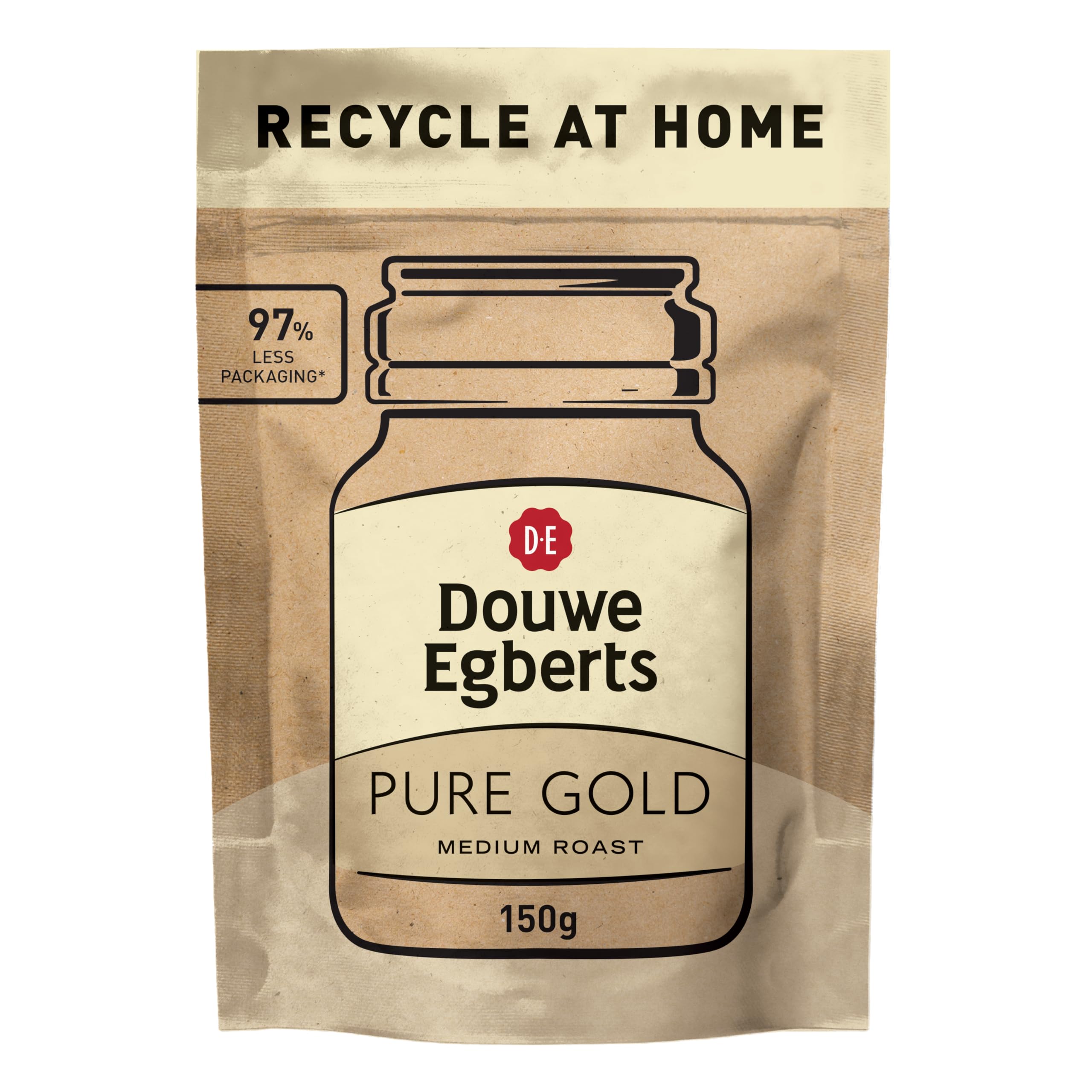 Douwe Egberts Pure Gold Instant Coffee Refill 150G (Pack of 5, 750G Total) 5