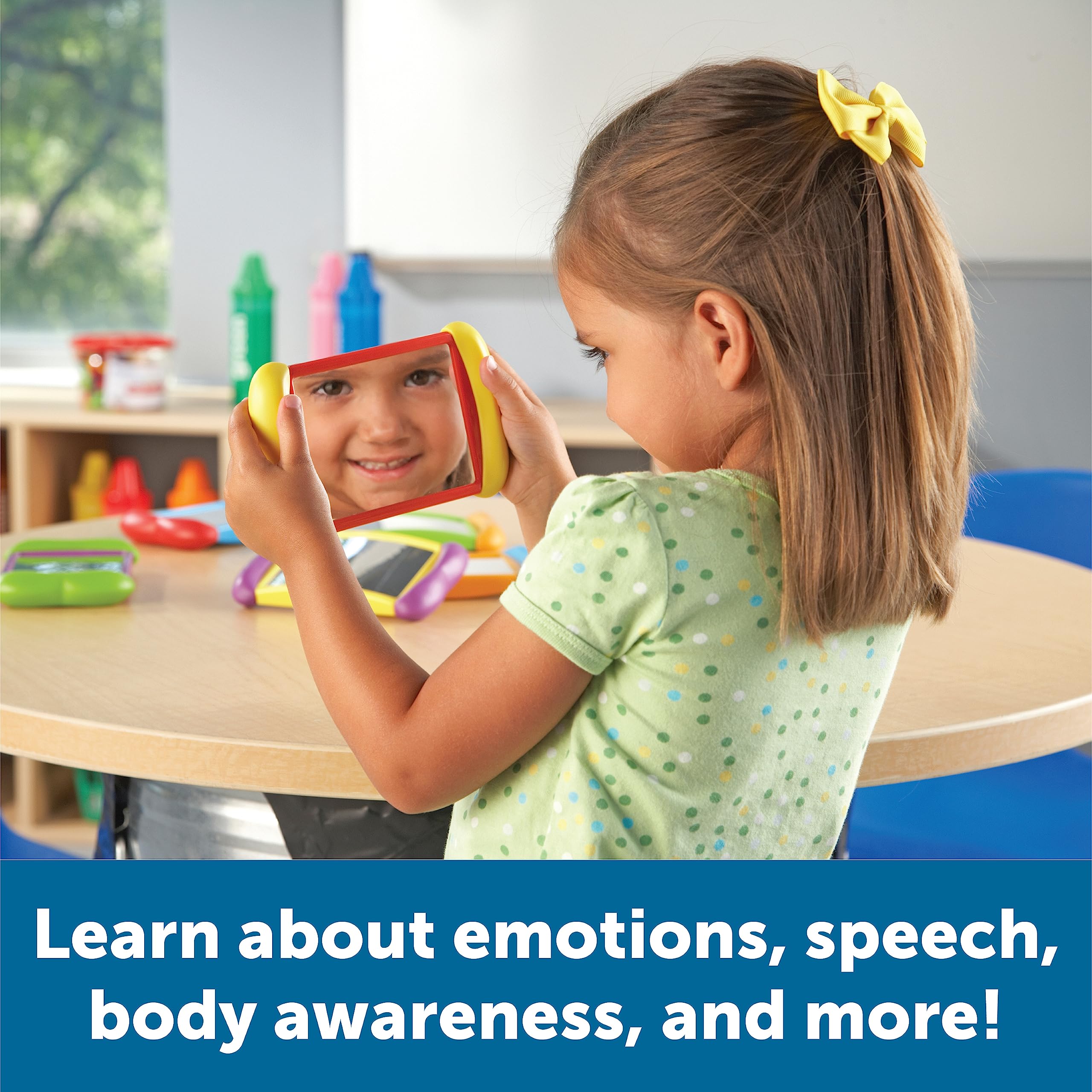 Learning Resources All About Me 2-in-1 Mirrors - Double-Sided Fun for Toddlers 11