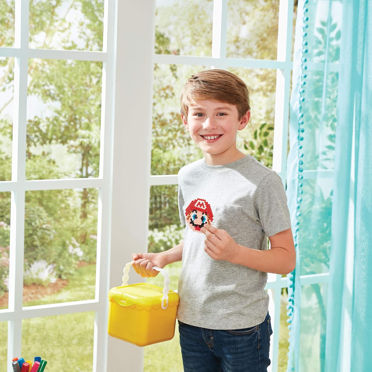 Aquabeads Creation Cube Super Mario - Arts & Crafts Bead Set for Kids 4+ 6