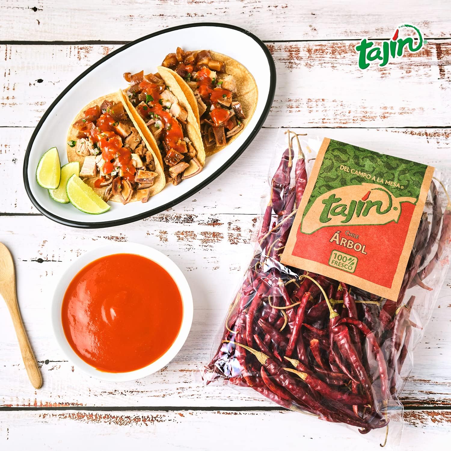 Tajin Arbol Chilli - Dried Arbol Chillies 75g Pack 5