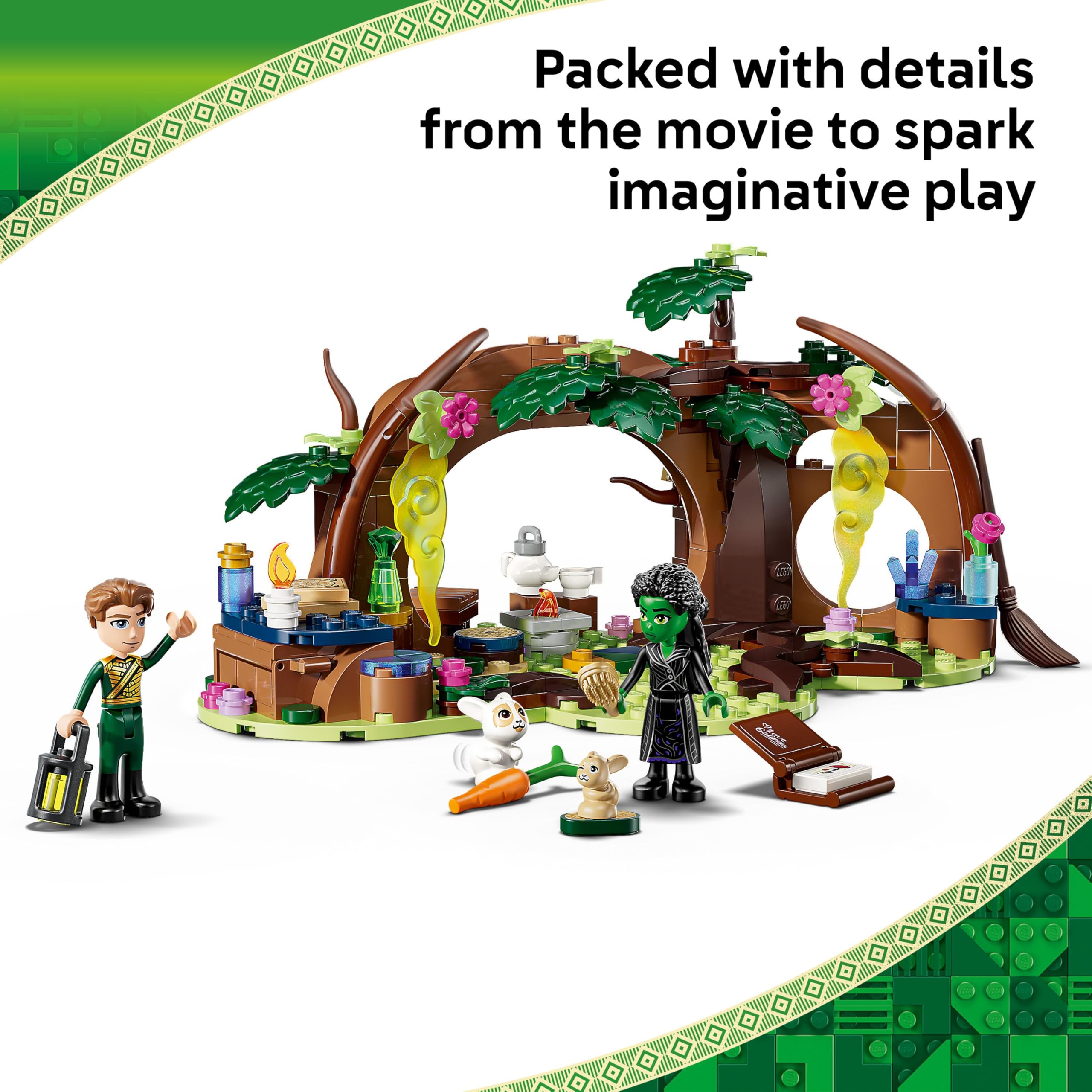 LEGO Wicked Elphaba's Retreat - Forest Building Toy with 2 Mini Dolls & Animal Figures for Ages 7+ 6