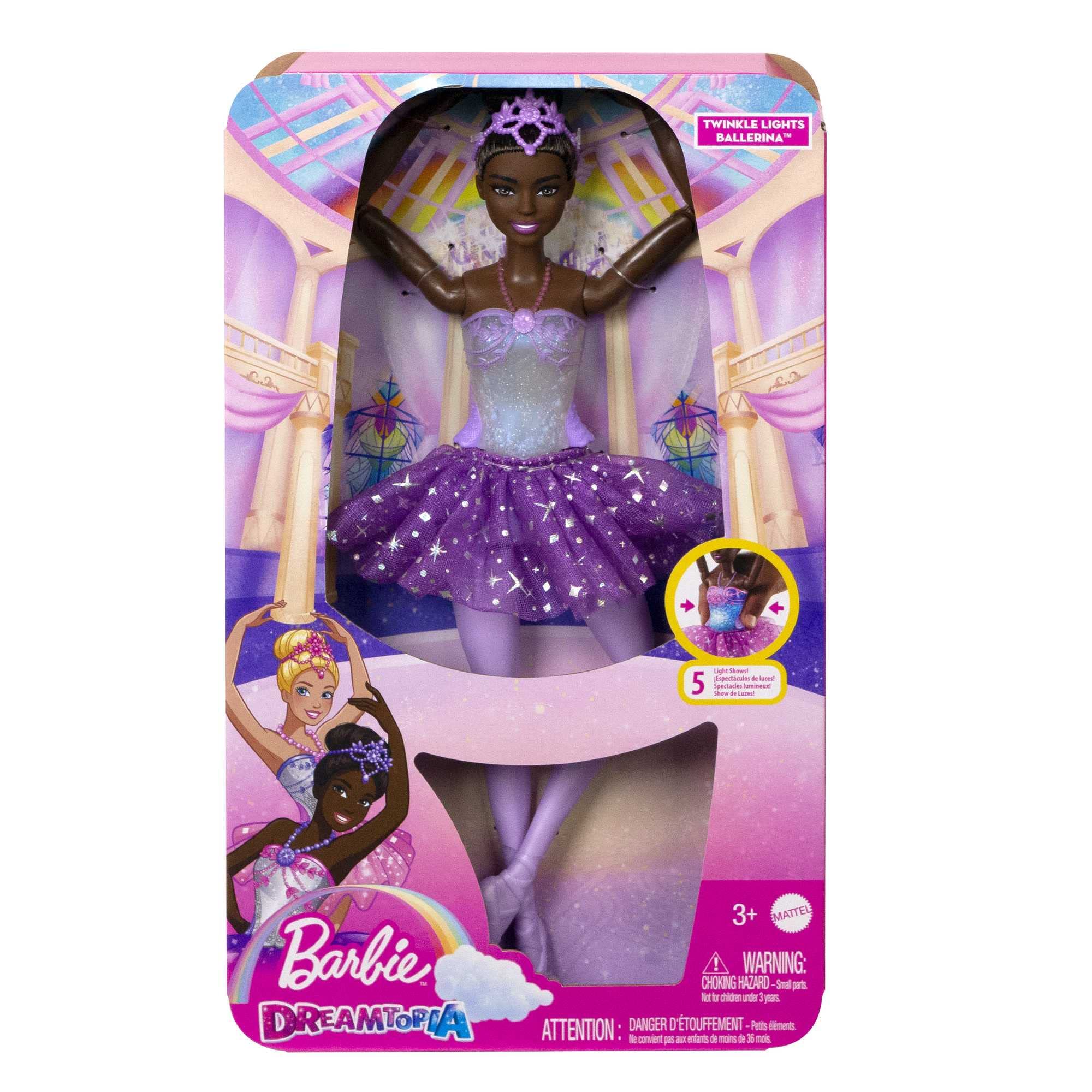 Barbie Magical Ballerina Doll - Light-Up Purple Tutu, Black Hair,3+ Years 13