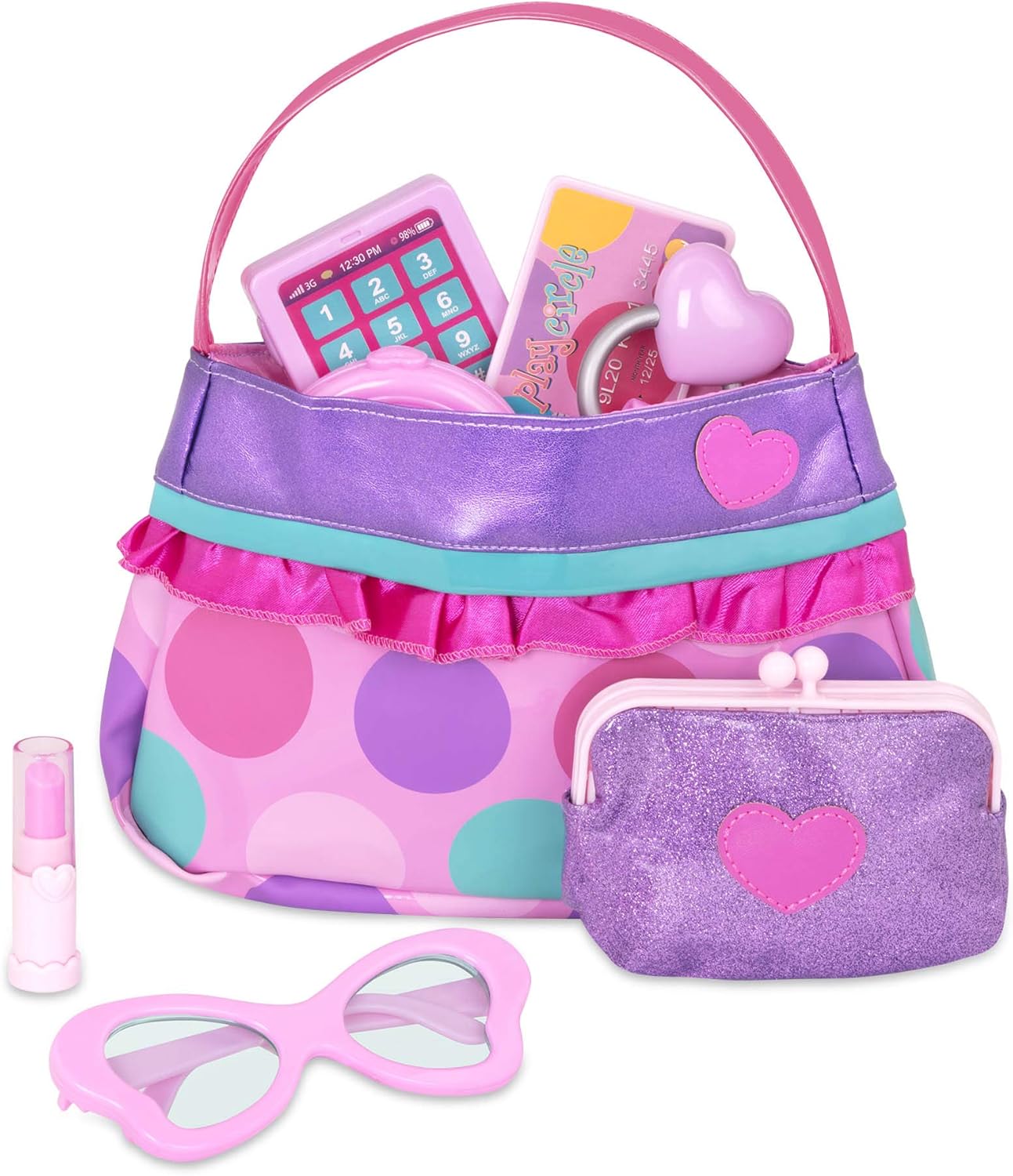Play Circle Princess Purse Role Play Set with 8 Accessories 9