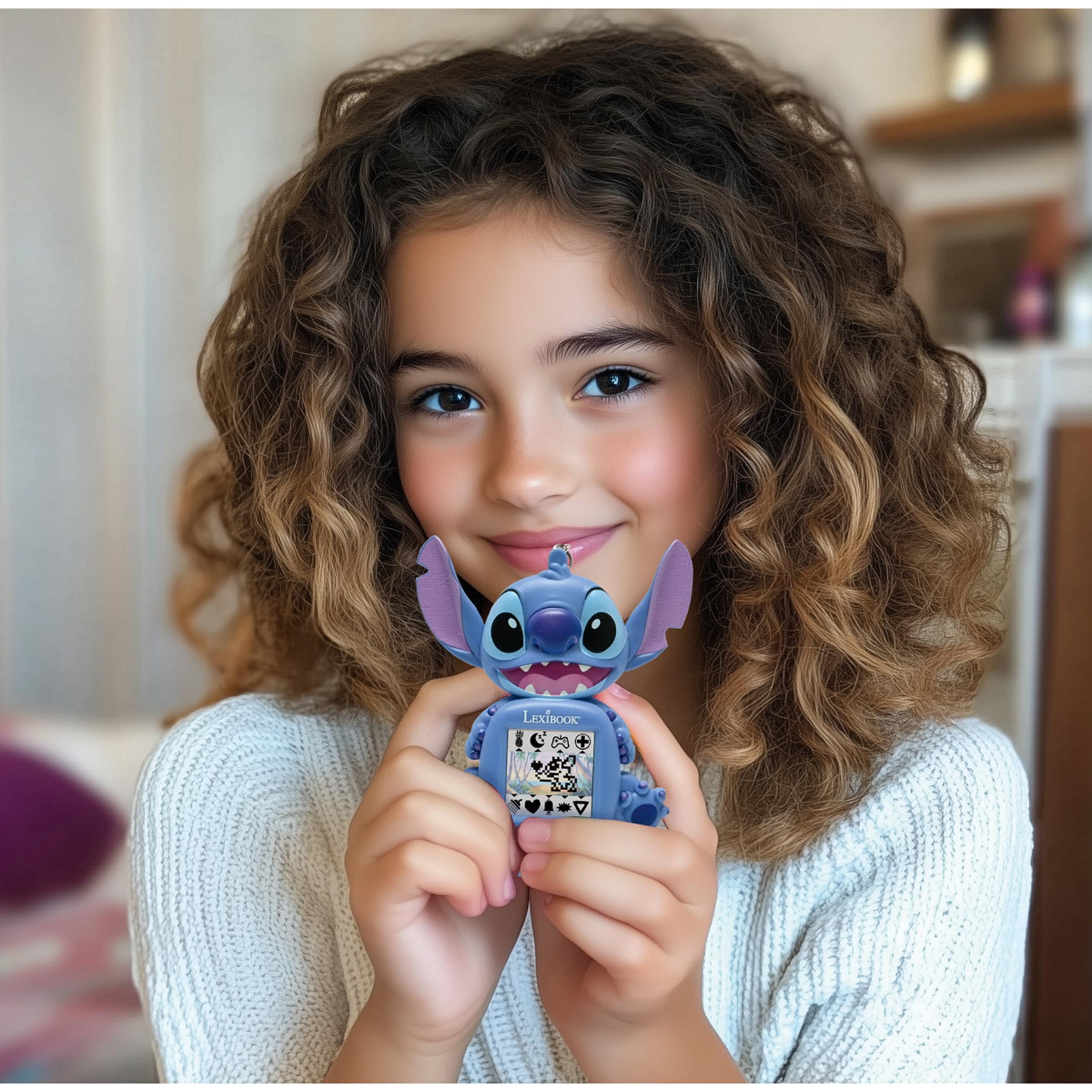 LEXIBOOK Disney Stitch My Best-e Portable Games Console | Interactive Pet Care | 8 Game Categories 3