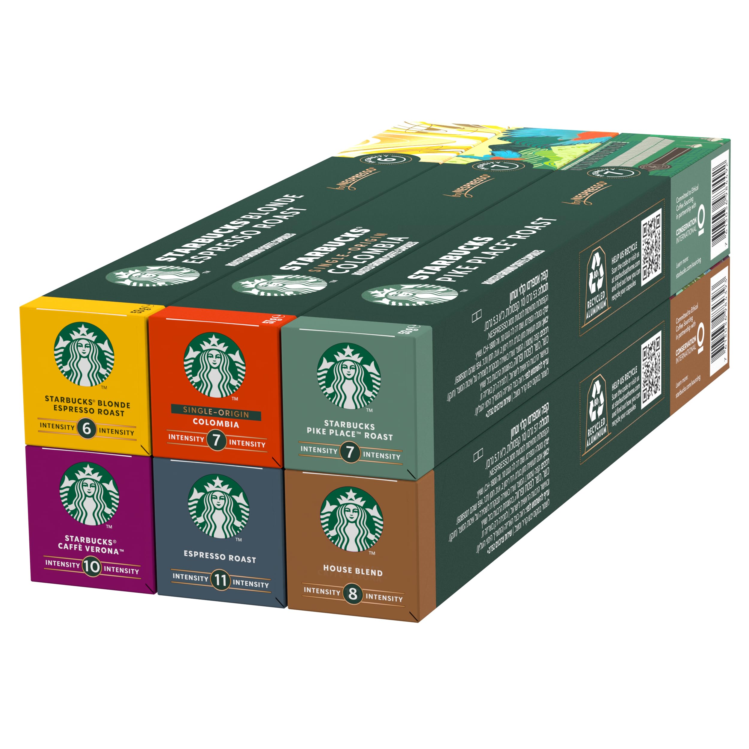 STARBUCKS - Discovery Variety Pack by Nespresso Coffee Capsules 60 Count