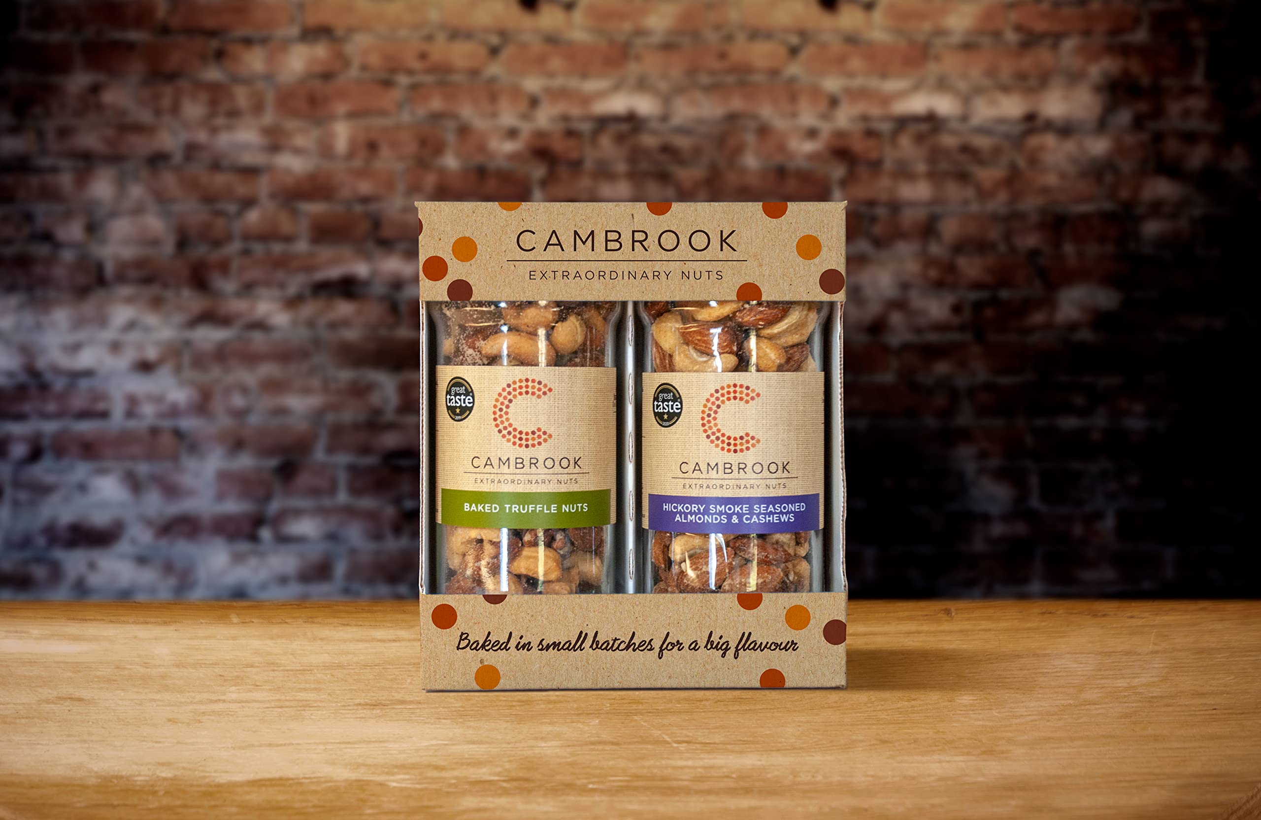 Cambrook - 2 Jar Gift Set with Hickory Smoke Seasoned Almonds & Cashews and Baked Truffle Nuts 3
