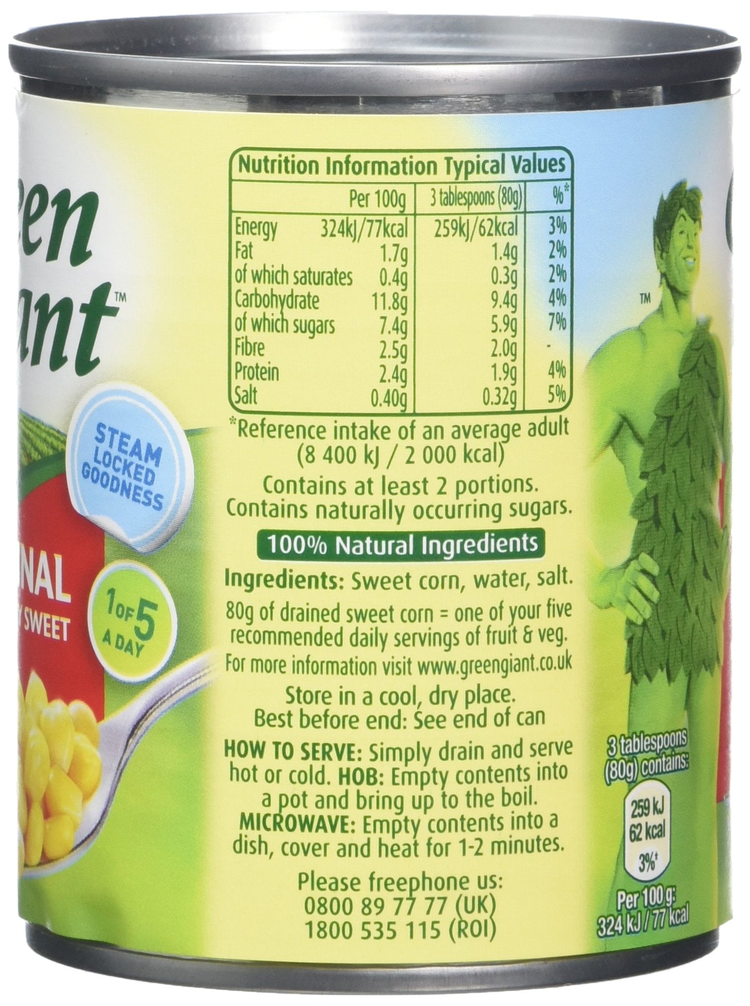 Green Giant Original Zuckermais 4x198g 4