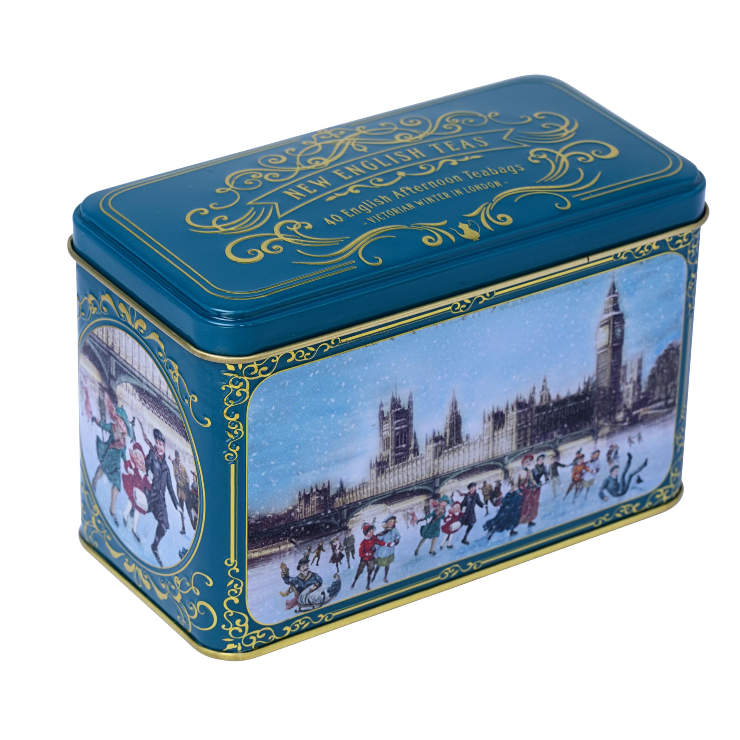 New English Teas Victorian Skaters Weihnachtsteedose – Nachmittagsteemischung, 80 g (40 Teebeutel) 9
