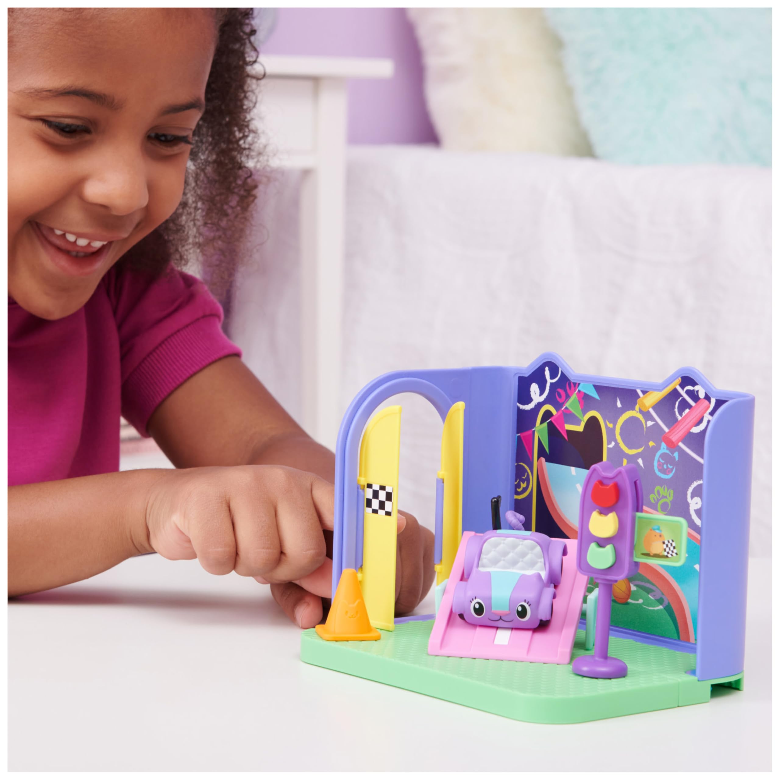 Gabby’s Dollhouse Carlita Purr-ific Play Room - Playset with Toy Car & Accessories for Ages 3+ 8