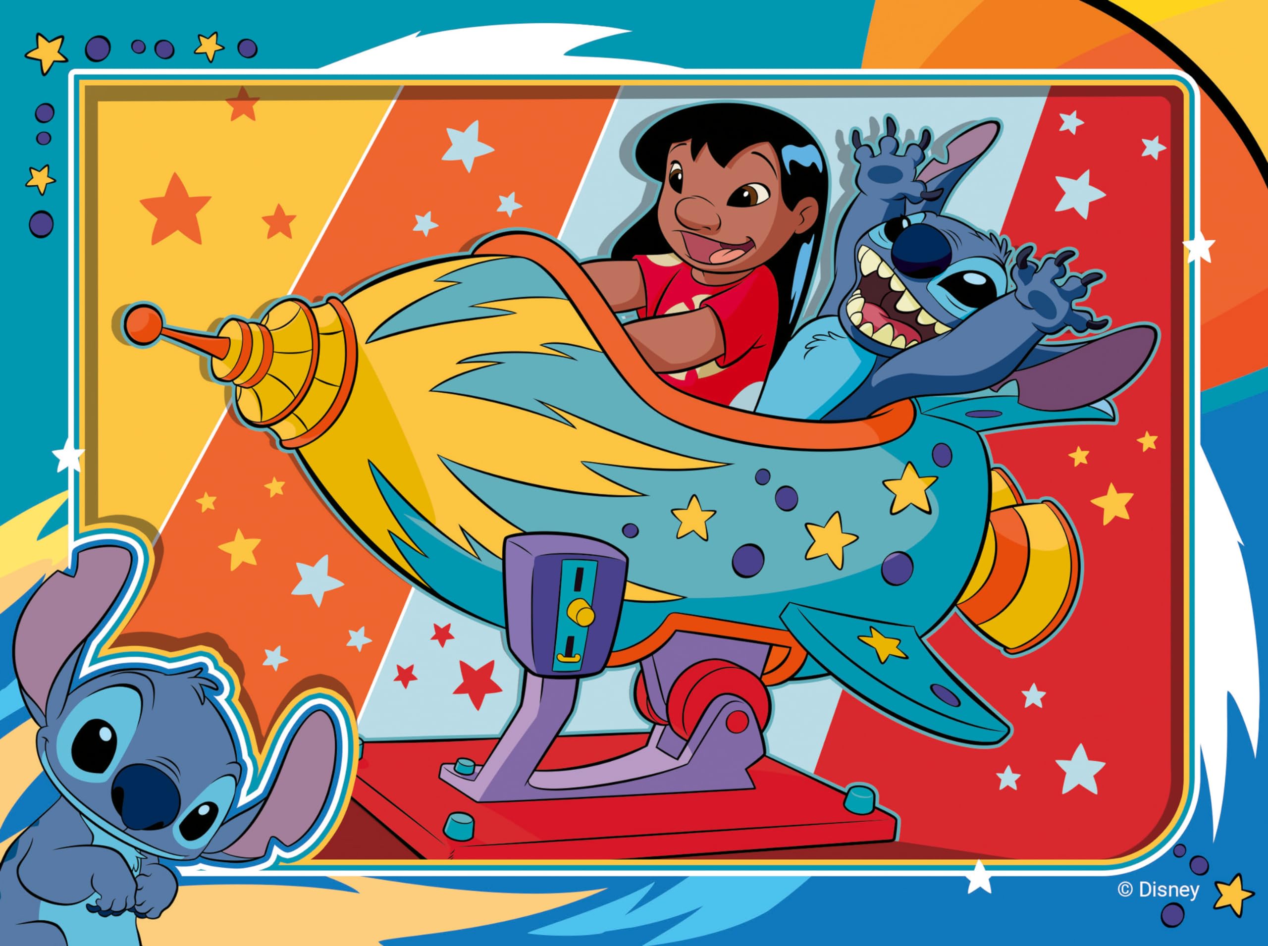 Ravensburger Disney Stitch 4-in-1 Jigsaw Puzzle Set - 72-Piece Progressive Puzzles for Kids Ages 3+