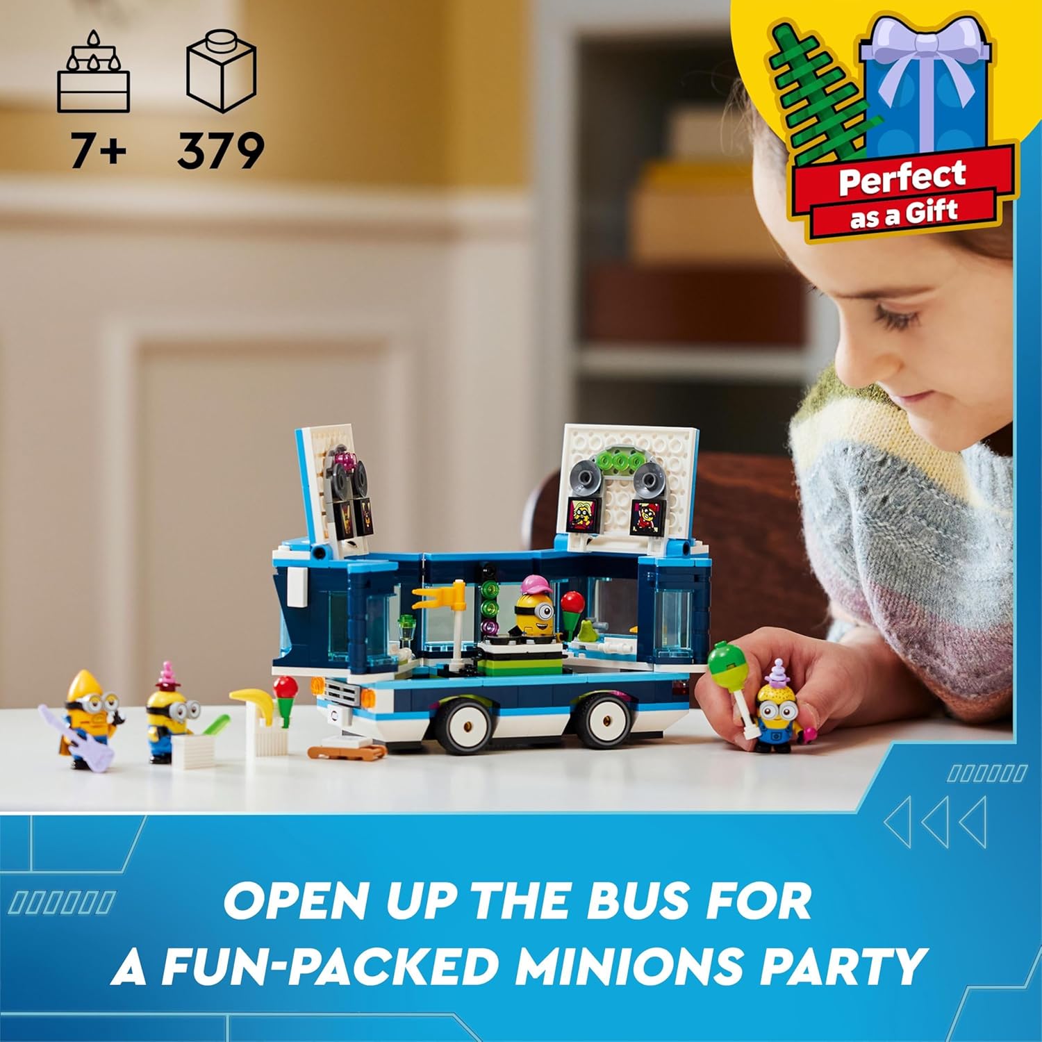LEGO Despicable Me Minions’ Music Party Bus - Buildable Vehicle Playset for Ages 7+ 7
