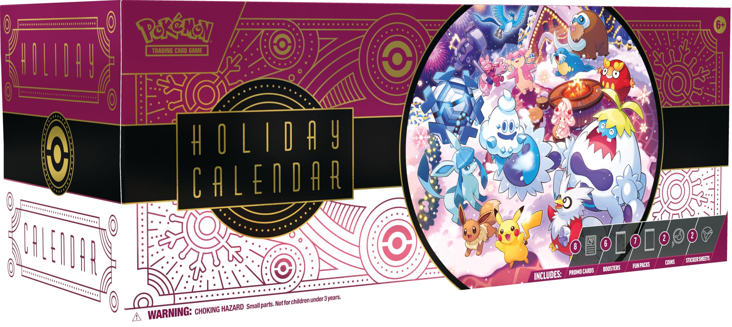 Pokémon TCG: Holiday Calendar – 8 Foil Cards, 6 Booster Packs, 7 Fun Packs & More