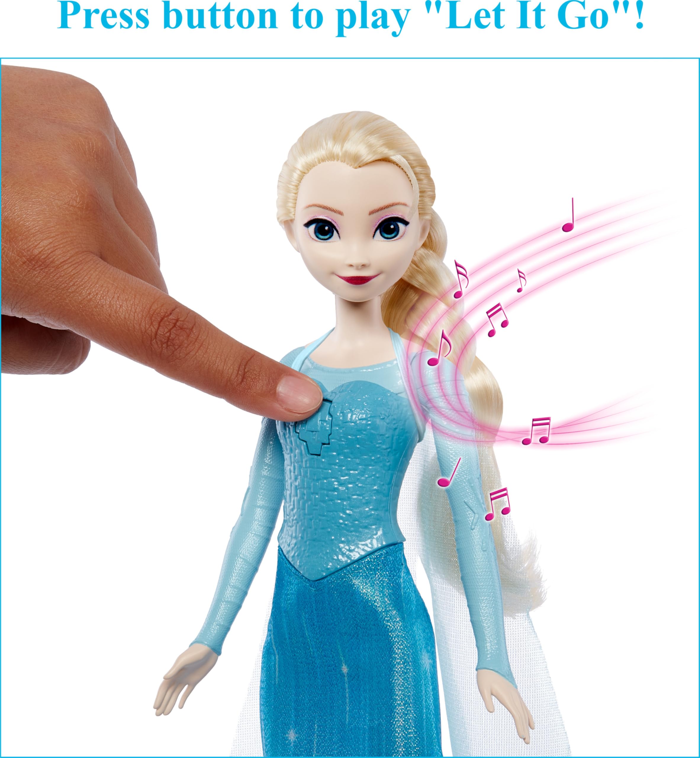 Mattel Disney Frozen Singing Elsa Doll - 'Let It Go' Musical Toy with Classic Outfit, Ages 3+ 5