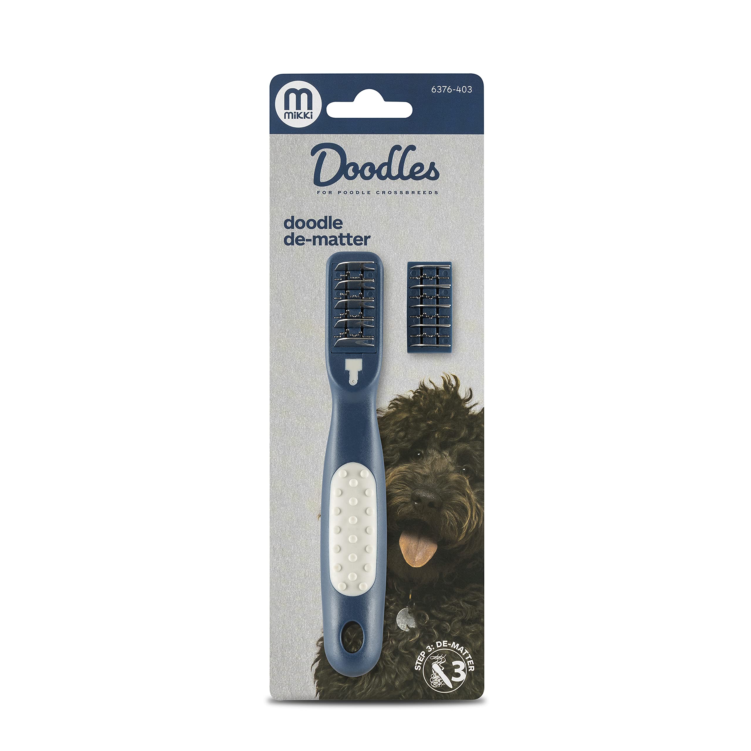 Mikki Dematting Tool - Heat Treated Blades | Ergonomic Non-Slip Handle | For Poodle Crossbreeds 4