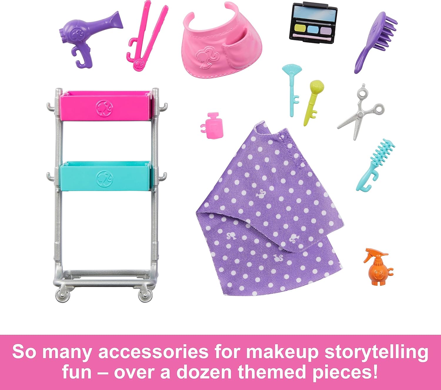 Barbie "Malibu" Stylist Doll & 14-Piece Hair & Makeup Playset - Role Play for Kids 3+ 6