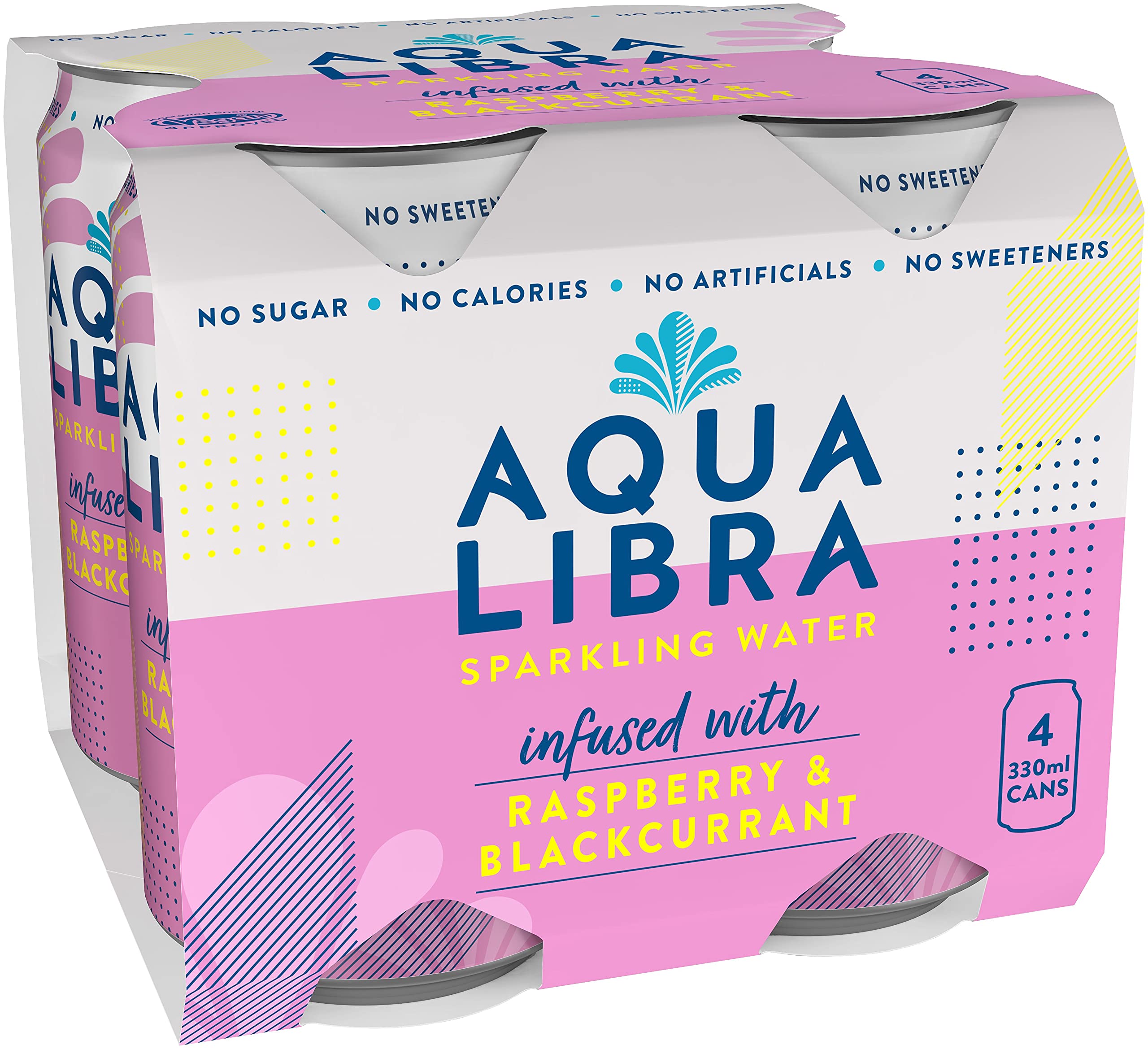 AQUA Libra – Sprudelwasser mit Himbeere und schwarzer Johannisbeere (4 x 330 ml) 5