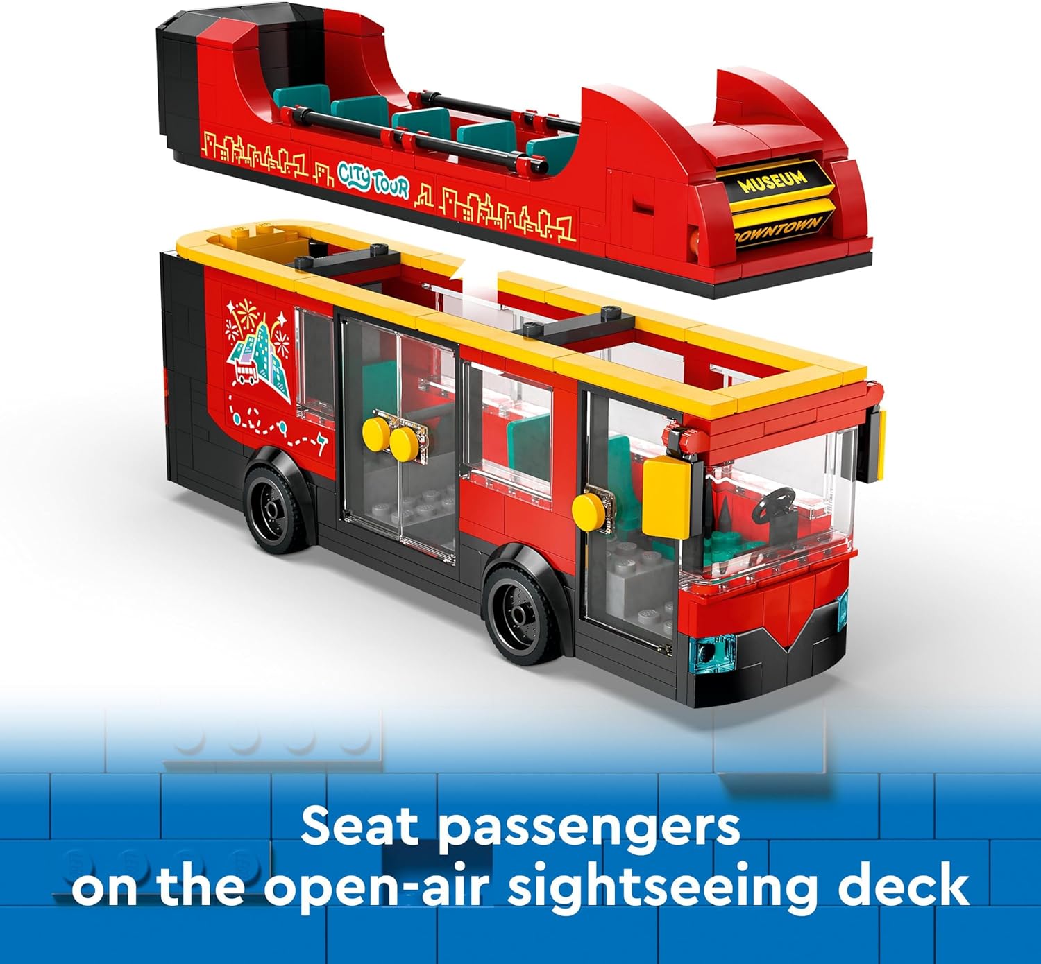 LEGO City Red Double-Decker Sightseeing Bus - Building Set for Ages 7+ 5