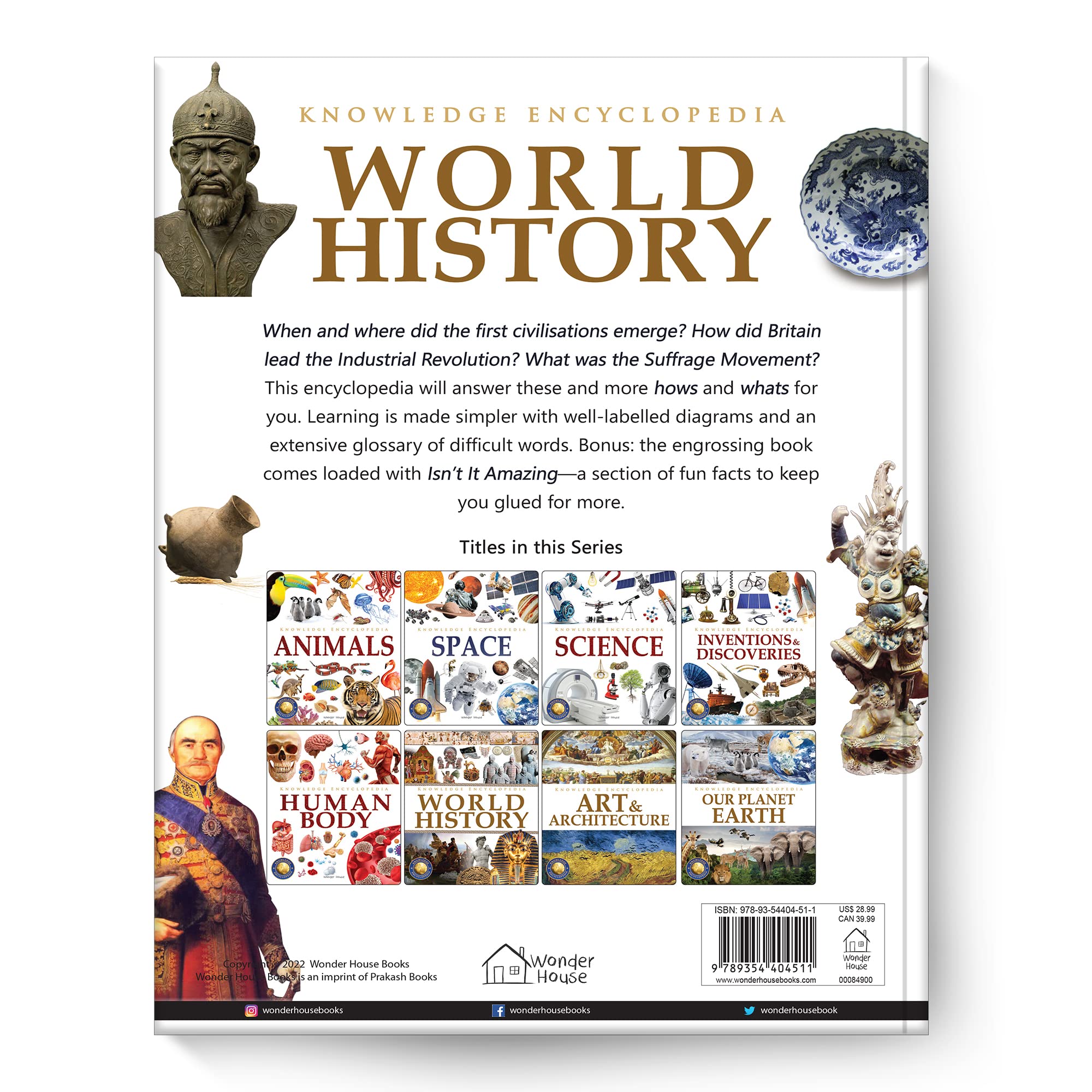 Wonder House Knowledge Encyclopedia - World History: Deluxe Edition | Hardcover | Ages 7-12