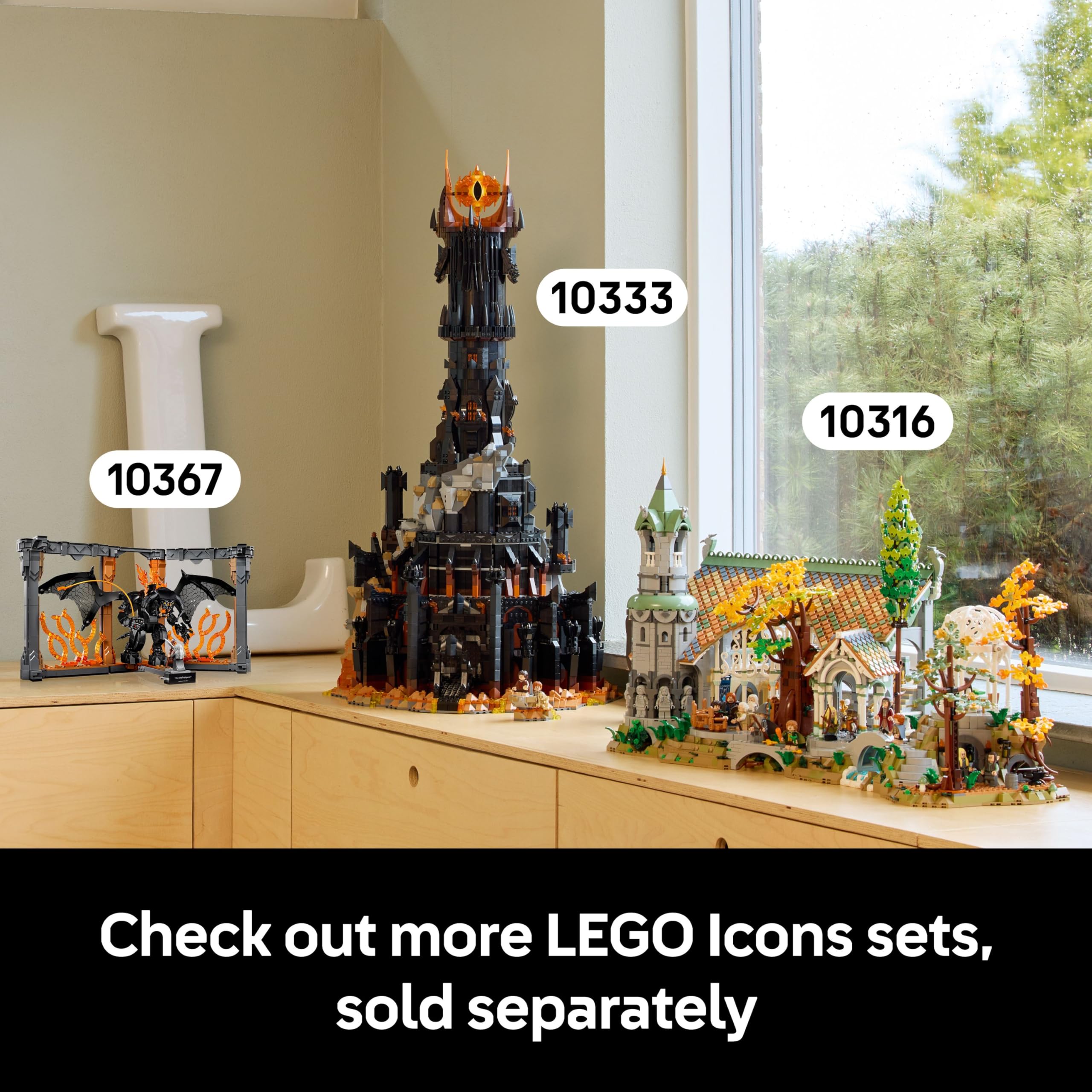 LEGO Icons The Lord of the Rings: Balrog Book Nook - Building Set for Adults 8