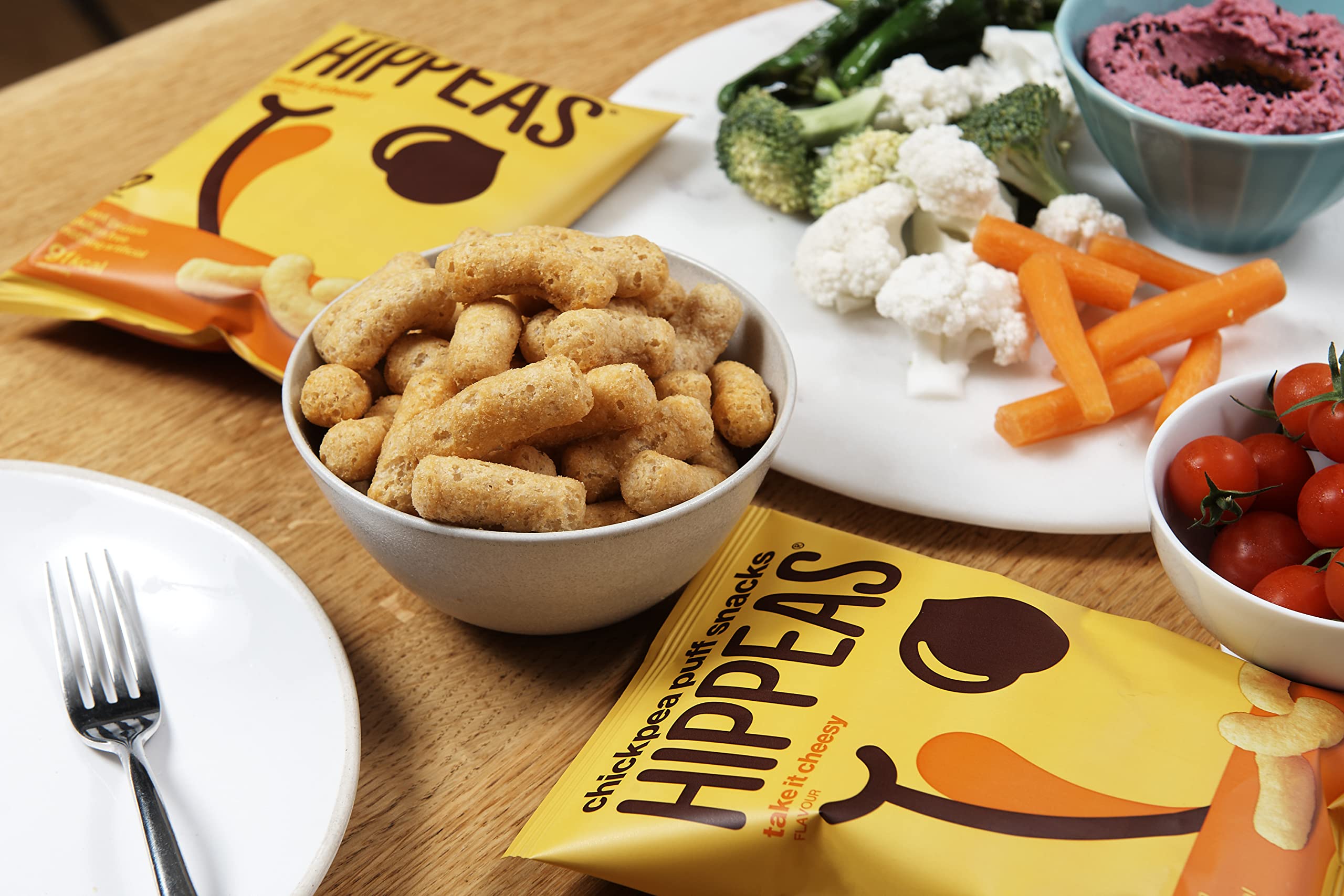 Hippeas Take It Cheesy Chickpea Puffs Vegan Crisps Multipack | 25 x 15g 8
