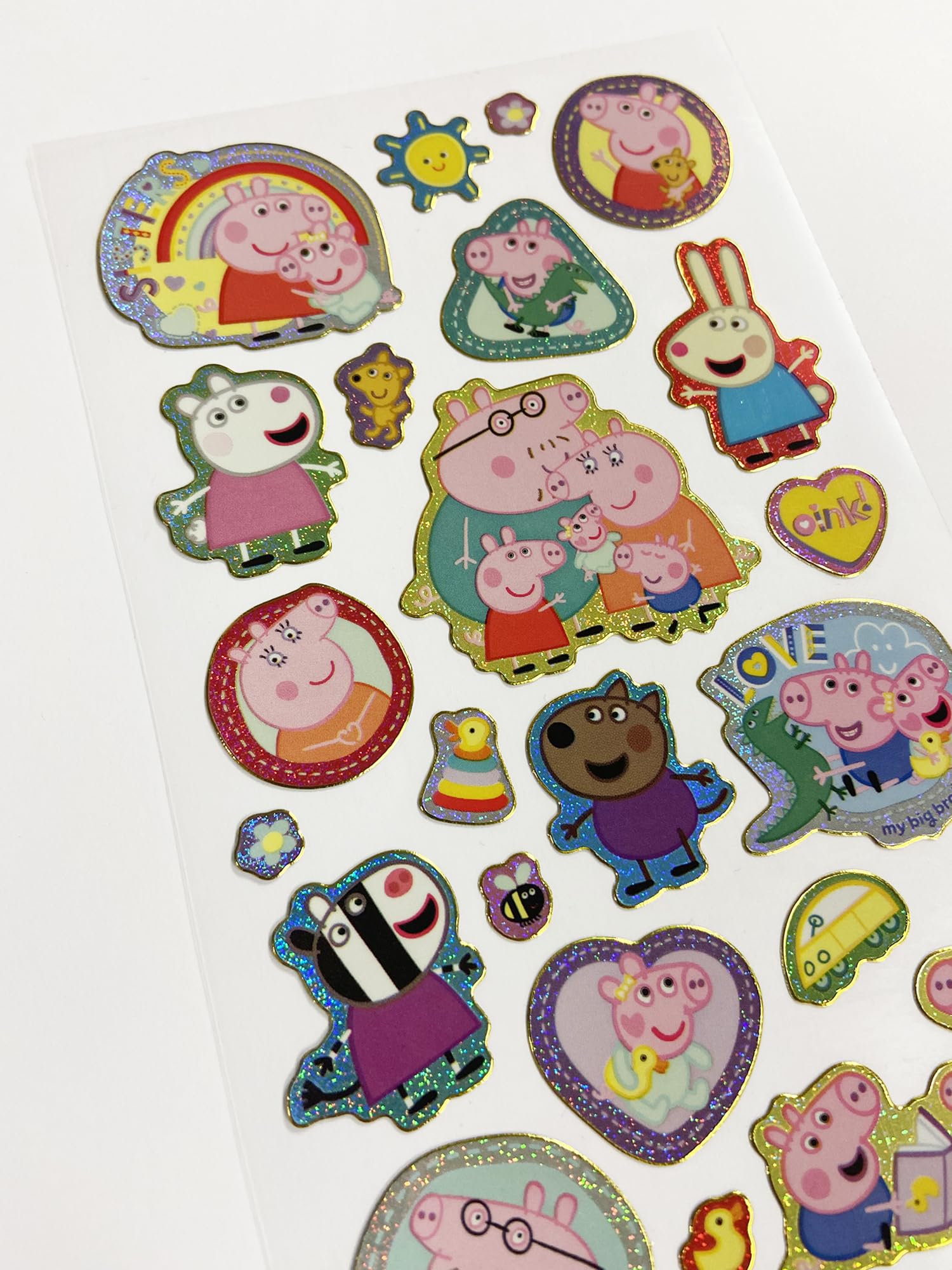 Paper Projects Peppa Pig Family - Evie Sparkly Reusable Stickers 3