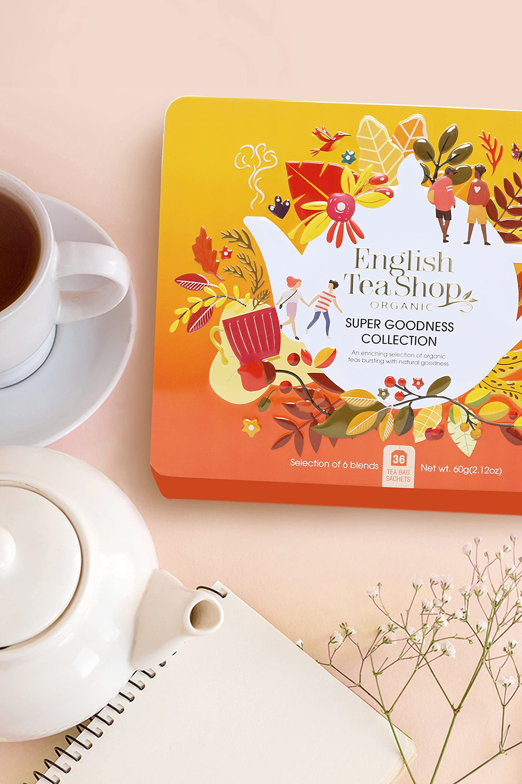 English Tea Shop Organic Super Goodness Collection Gift Tin - 36 Tea Bags 7