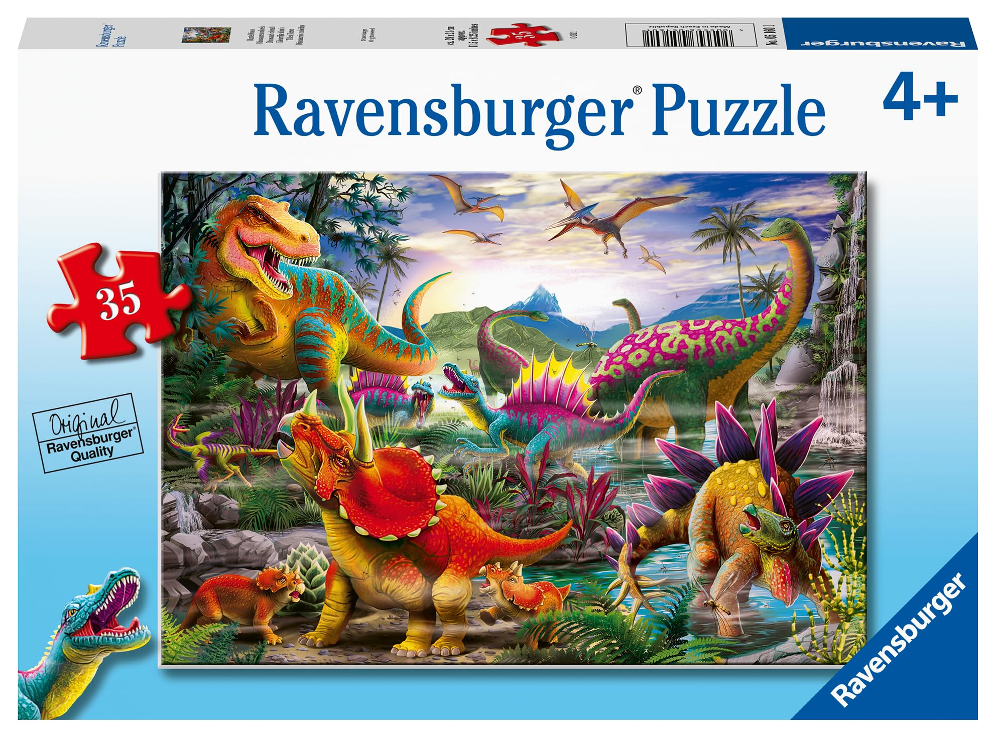 Ravensburger T-Rex Terror Dinosaurs Jigsaw Puzzle - 35 Pieces | Ages 3+ | 26x18cm