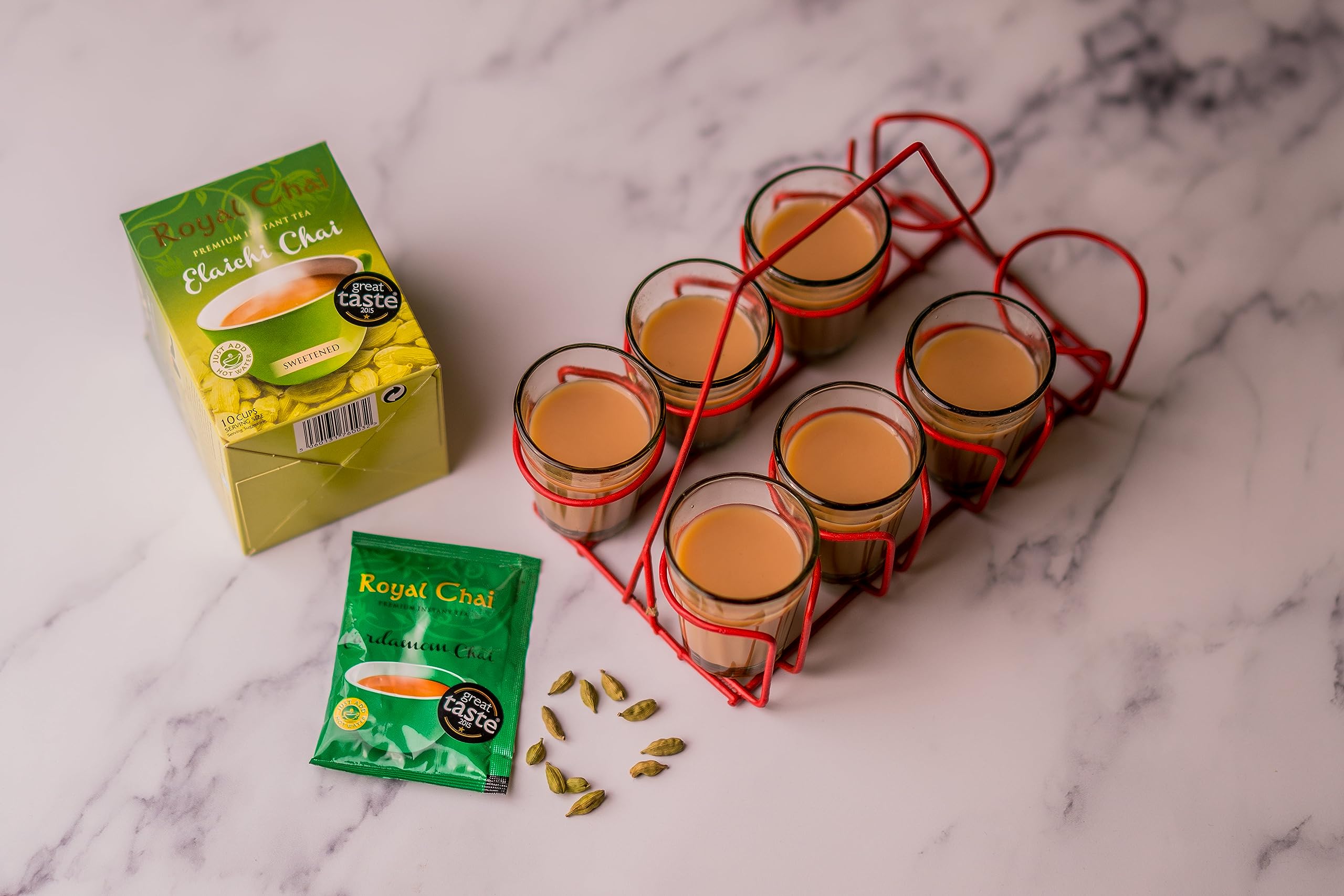 Royal Chai Elaichi Premium Instant Indian Tea Sweetened - 10 Sachets 4