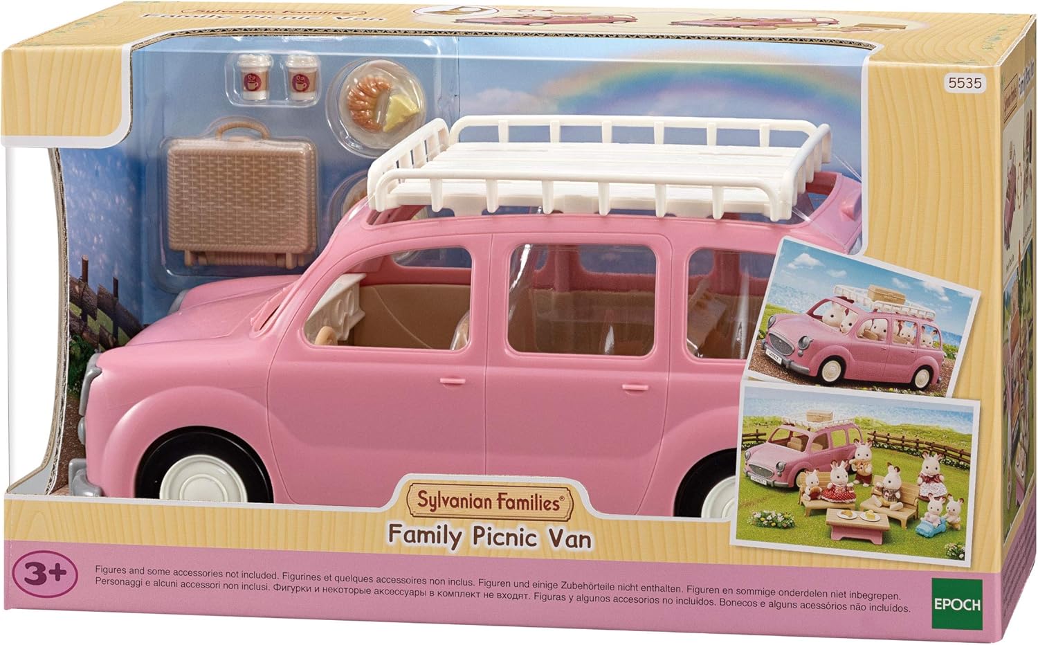 Sylvanian Families Family Picnic Van - 8-Figure Playset with Picnic Transformation 5