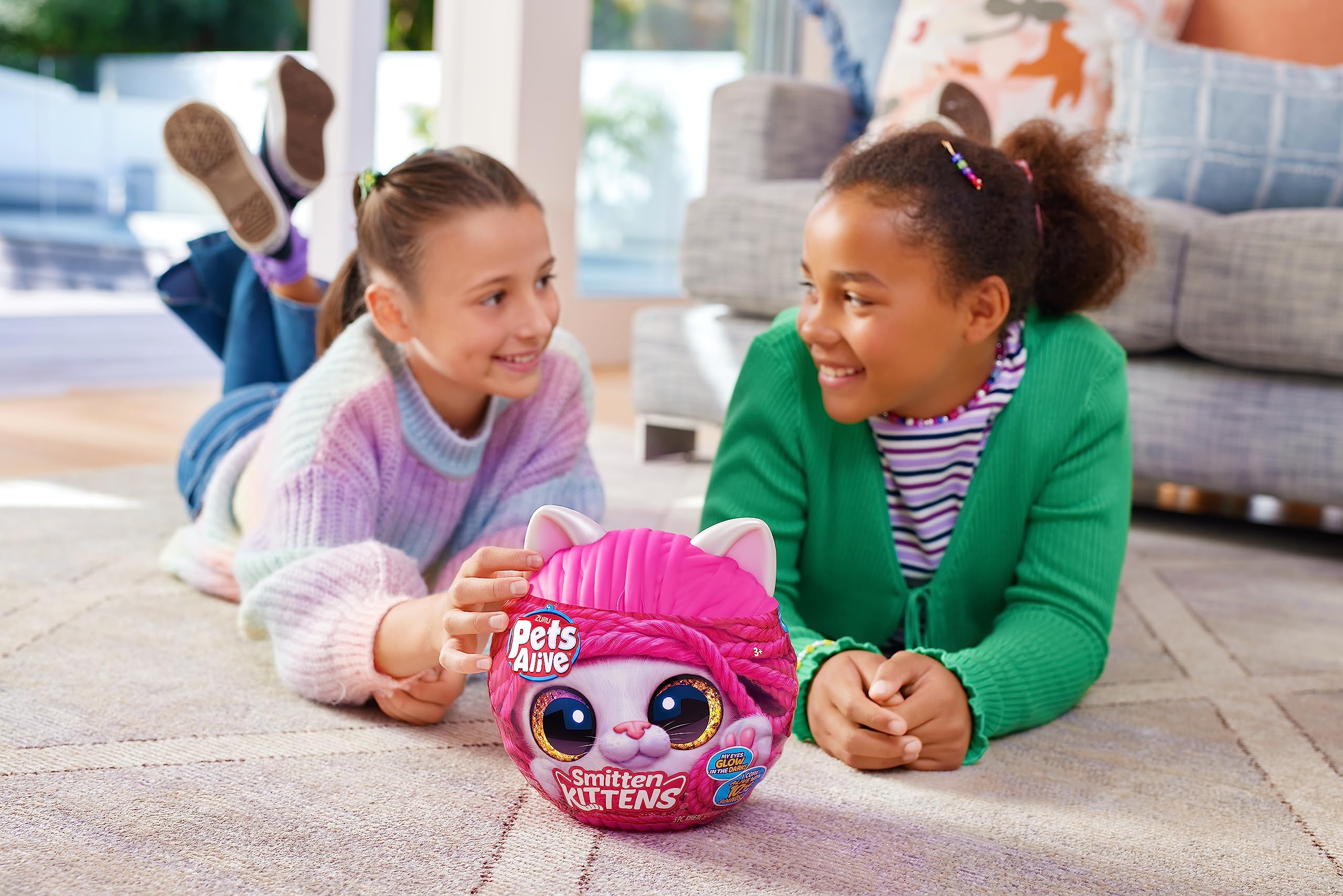 Pets Alive Smitten Kitten Minx – Interaktives elektronisches Plüschspielzeug mit echten Geräuschen, ab 3 Jahren 6