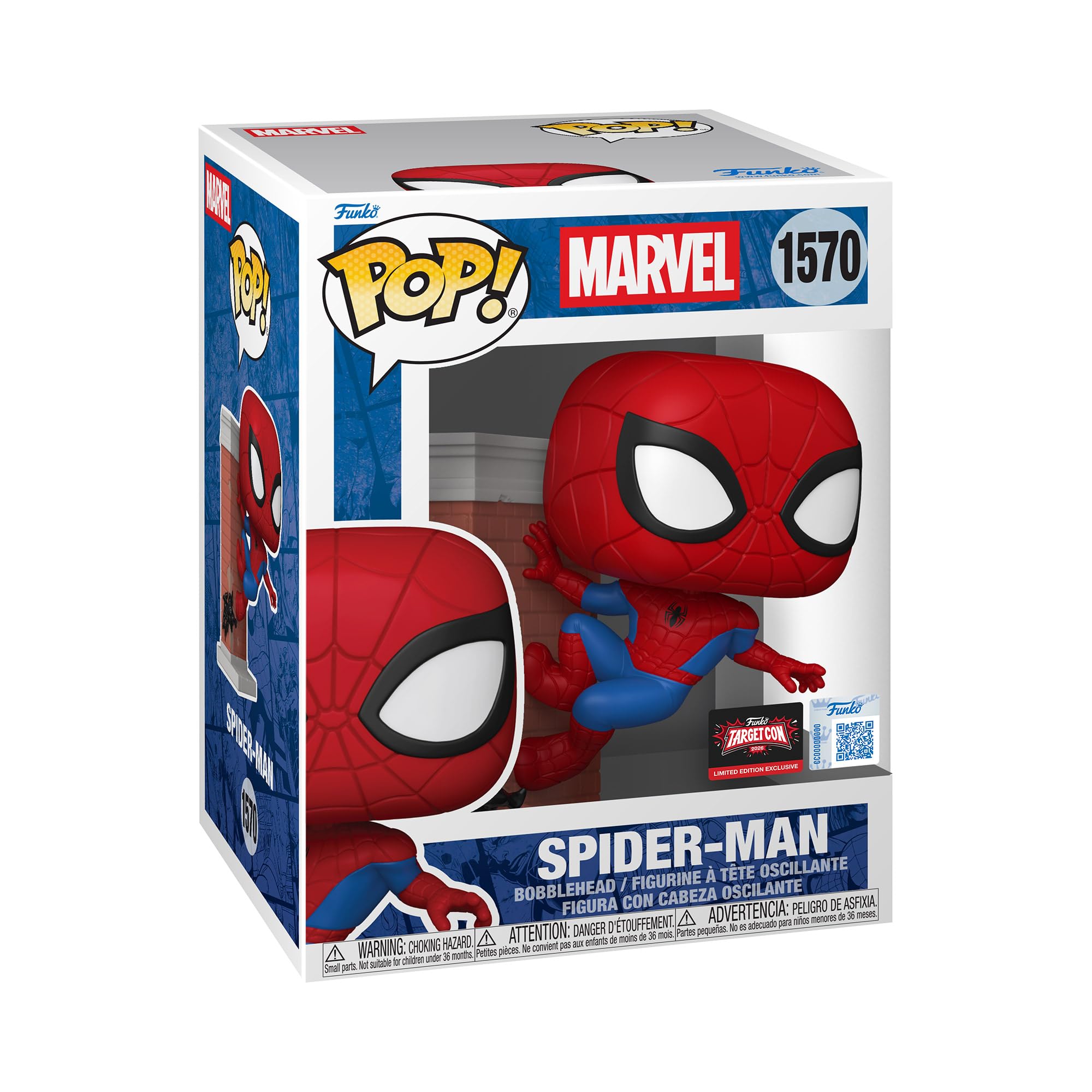 Funko Spider-Man Leaning Premium Vinyl Figure - Marvel Comics Collectible | 3.75 in