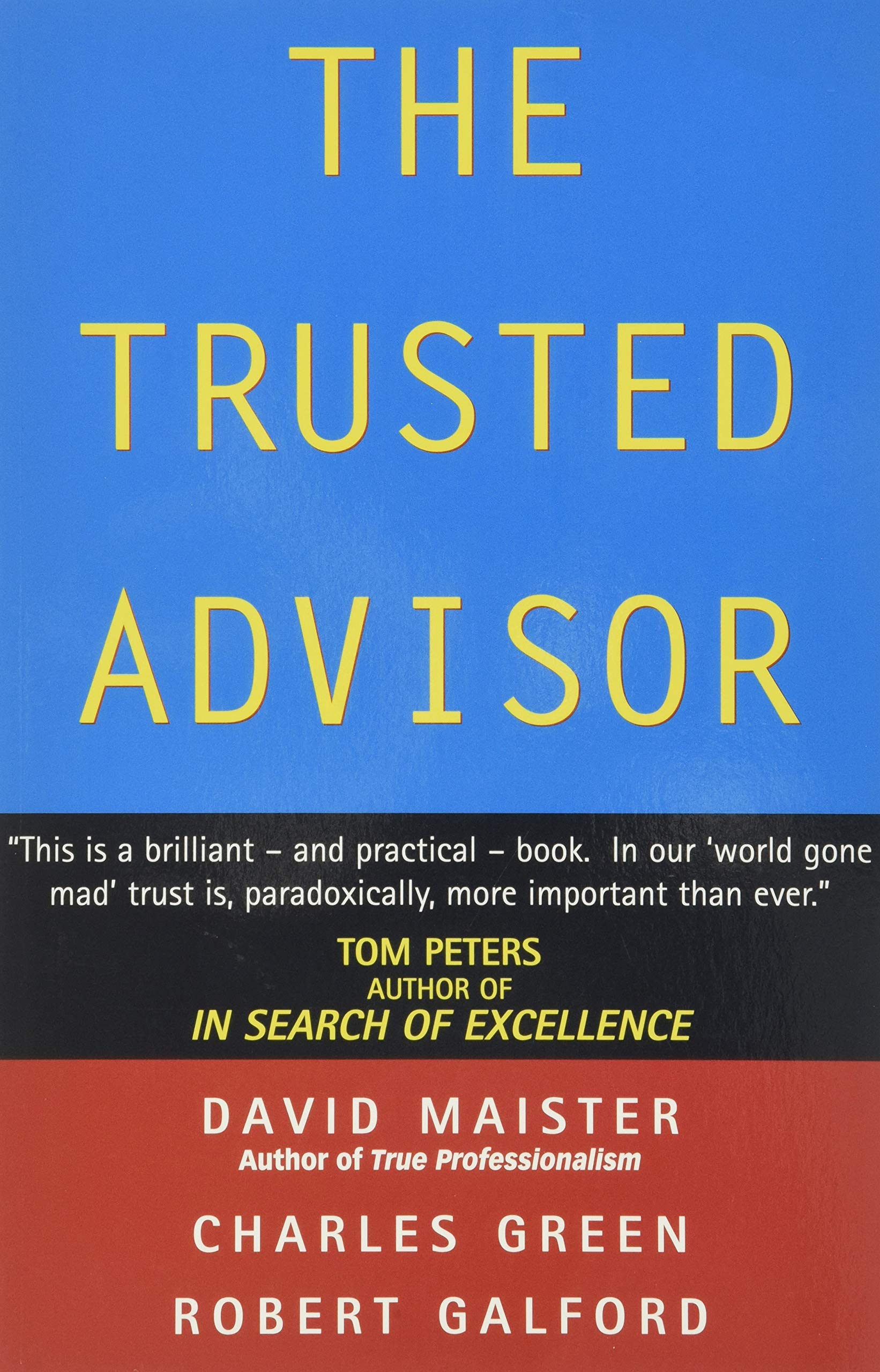 Simon & Schuster The Trusted Advisor by Maister, Green, Galford | Paperback Reprint 1