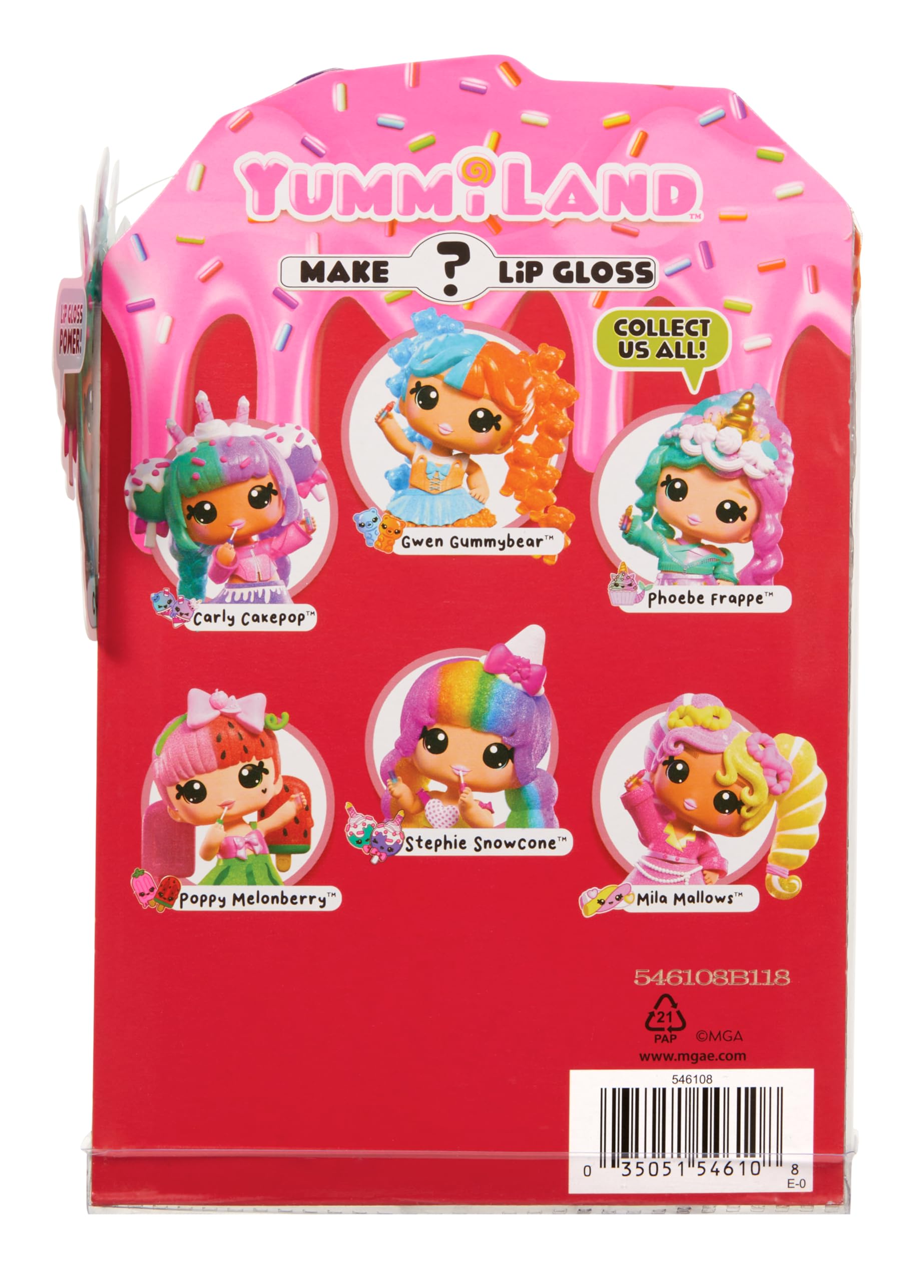 Yummiland Carly Cakepop Doll - Mystery Color Change Lip Gloss Playset for Ages 4+ 16