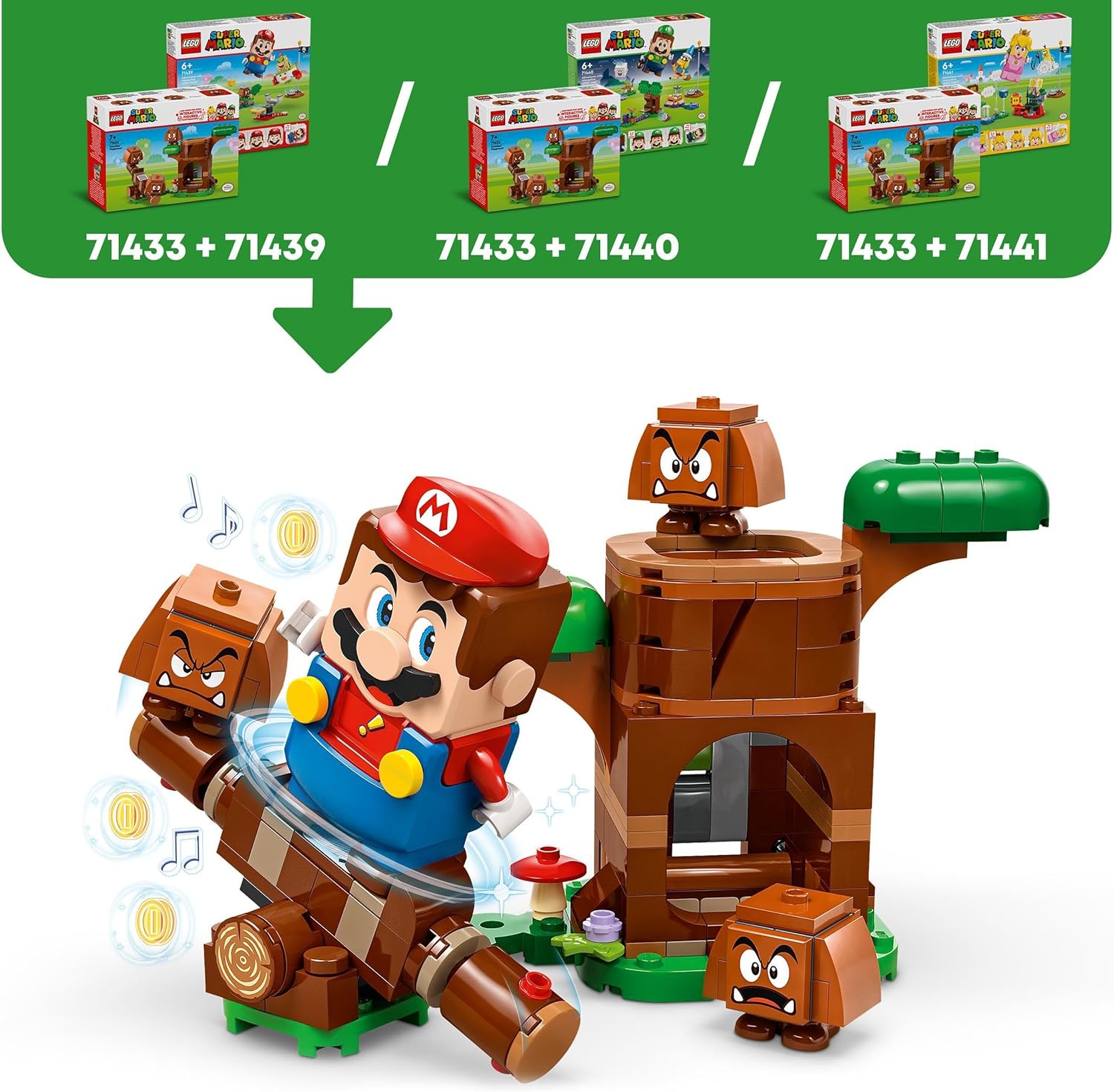 LEGO Super Mario Goombas’ Playground Set - 3 Goomba Figures & Interactive Playset for Kids 7+ 7