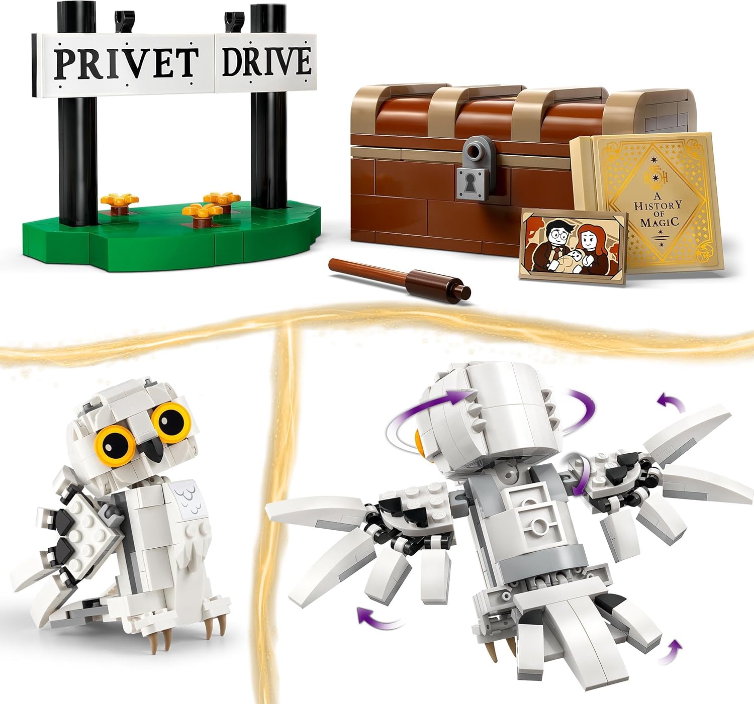 LEGO Harry Potter Hedwig at 4 Privet Drive - Buildable Toy for Ages 7+ 3