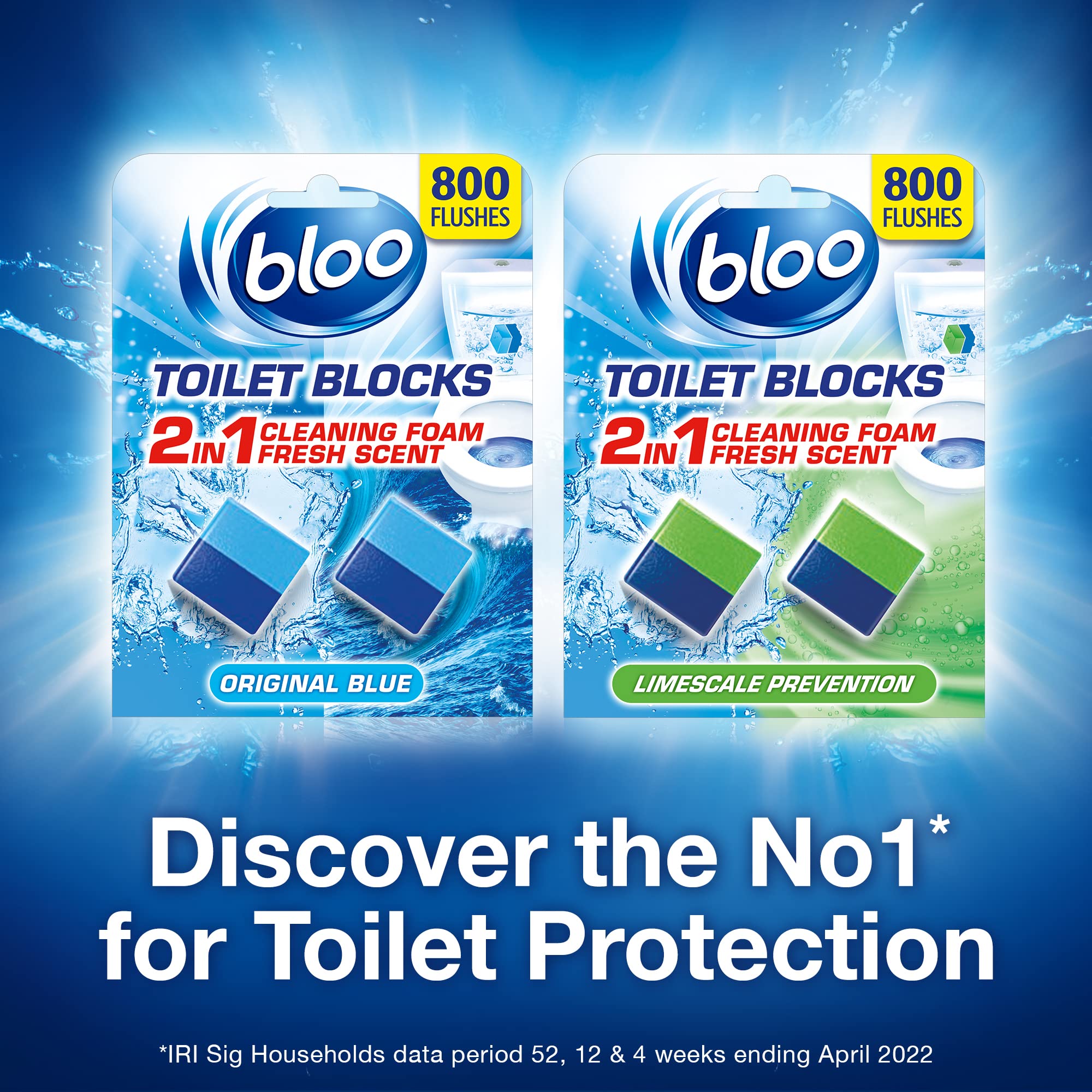 Bloo - 2in1 In-Cistern Toilet Block Original 50g for Limescale Prevention and Freshening 7