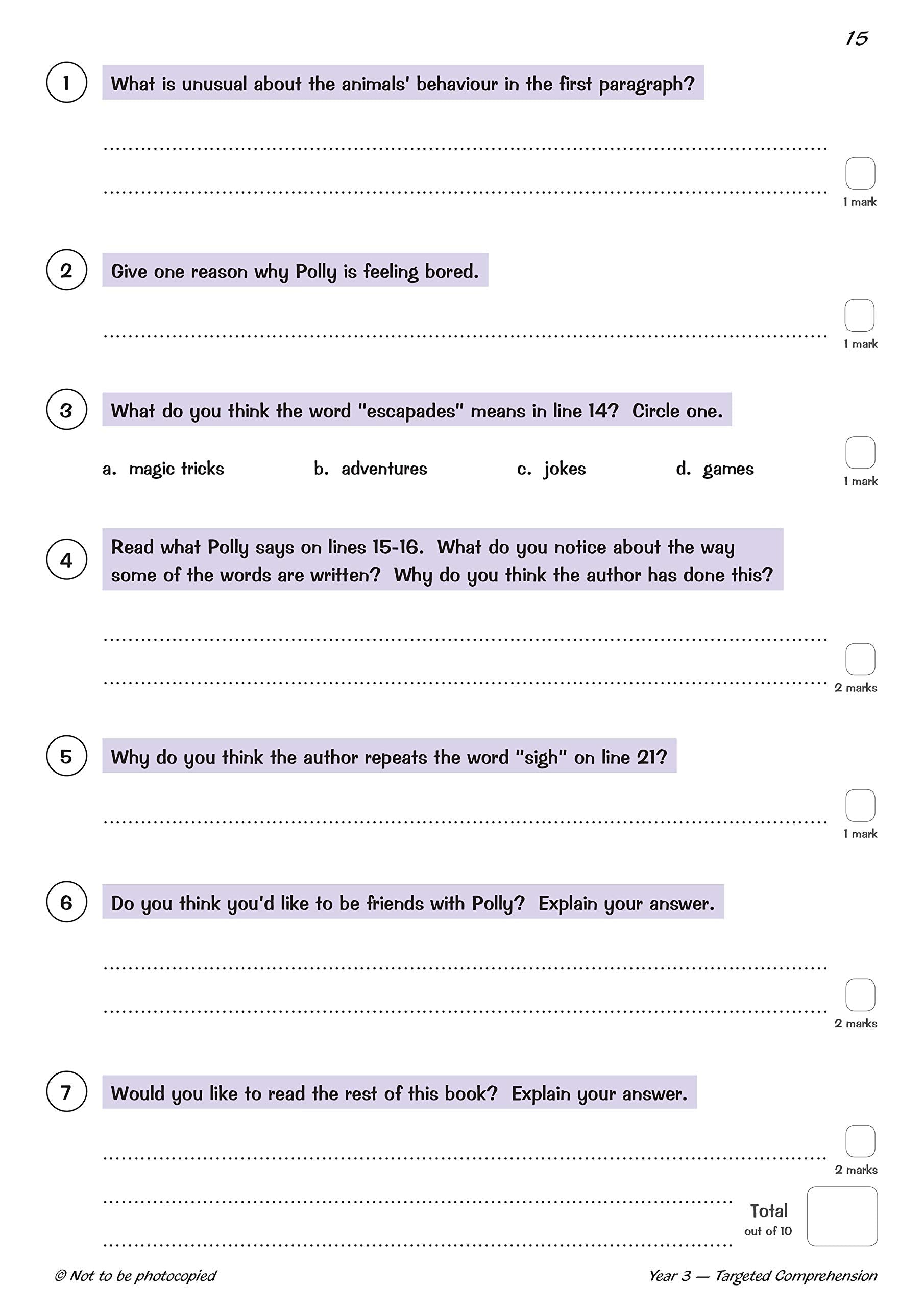 CGP New KS2 English Targeted Question Book: Year 3 Reading Comprehension - Book 2 (with Answers) 9