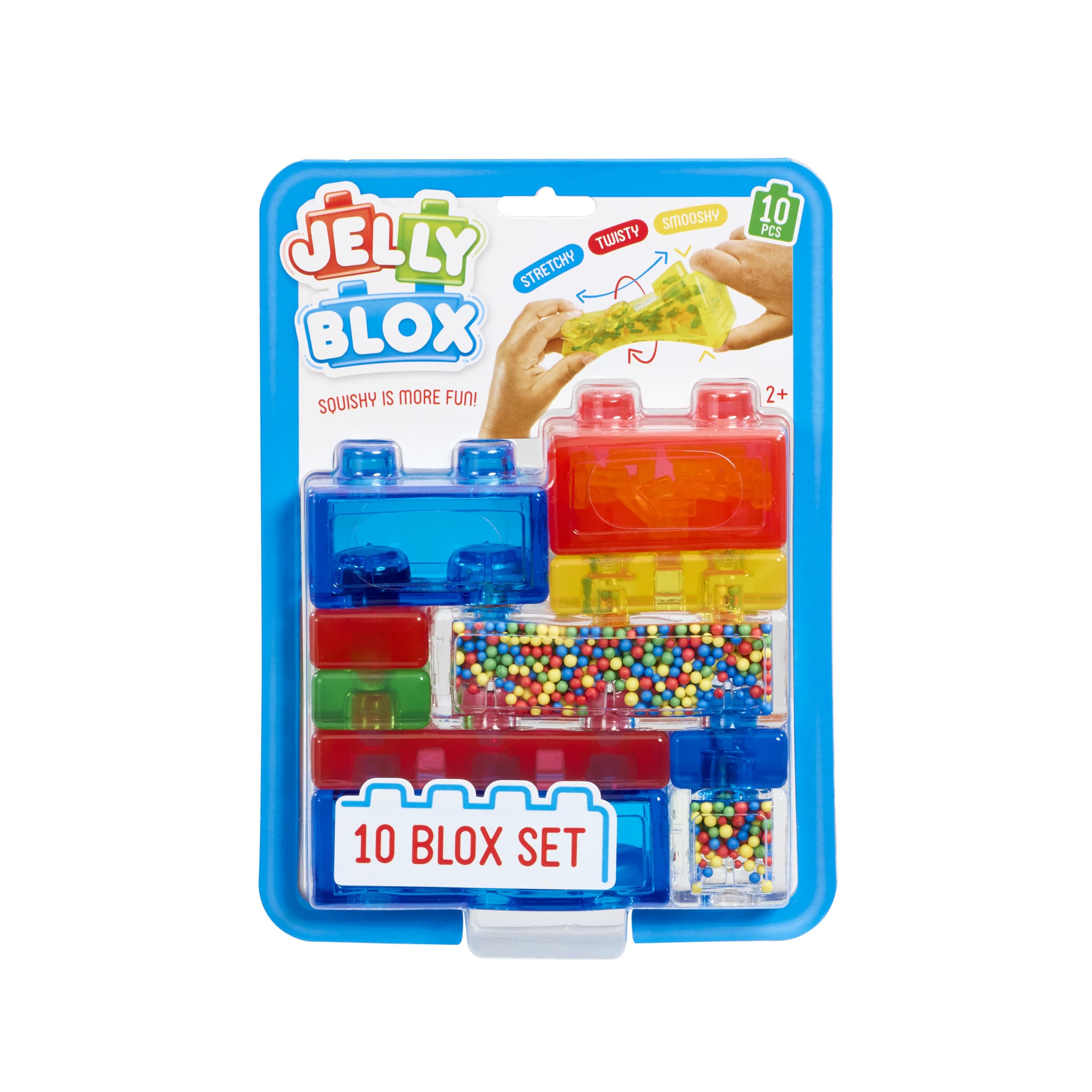 Jelly Blox - 10 Blox Set for Toddlers & Preschoolers | Squishy Building Fun