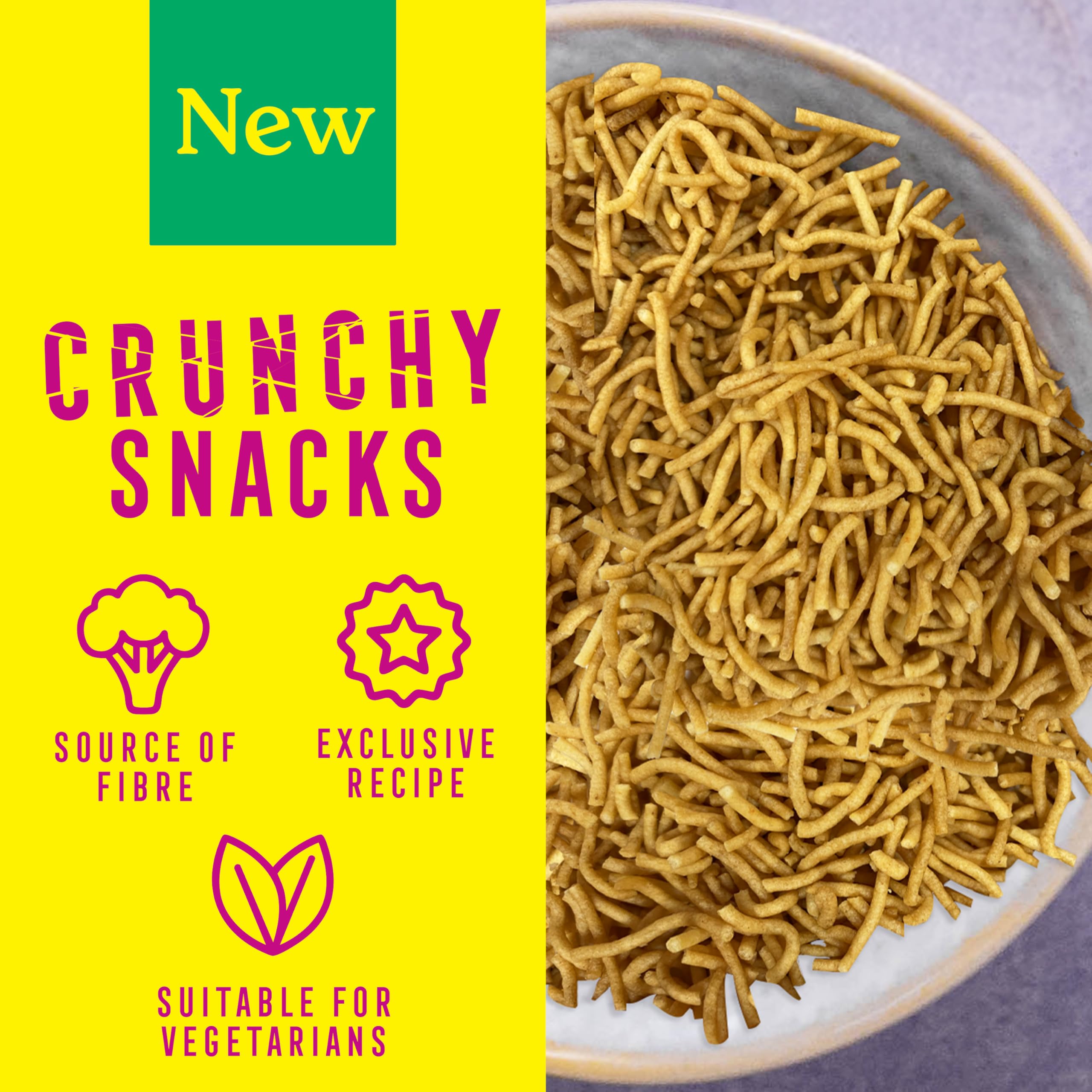 Rajah Thin Sev 200g - Crispy Gram Flour Noodles Snack 5