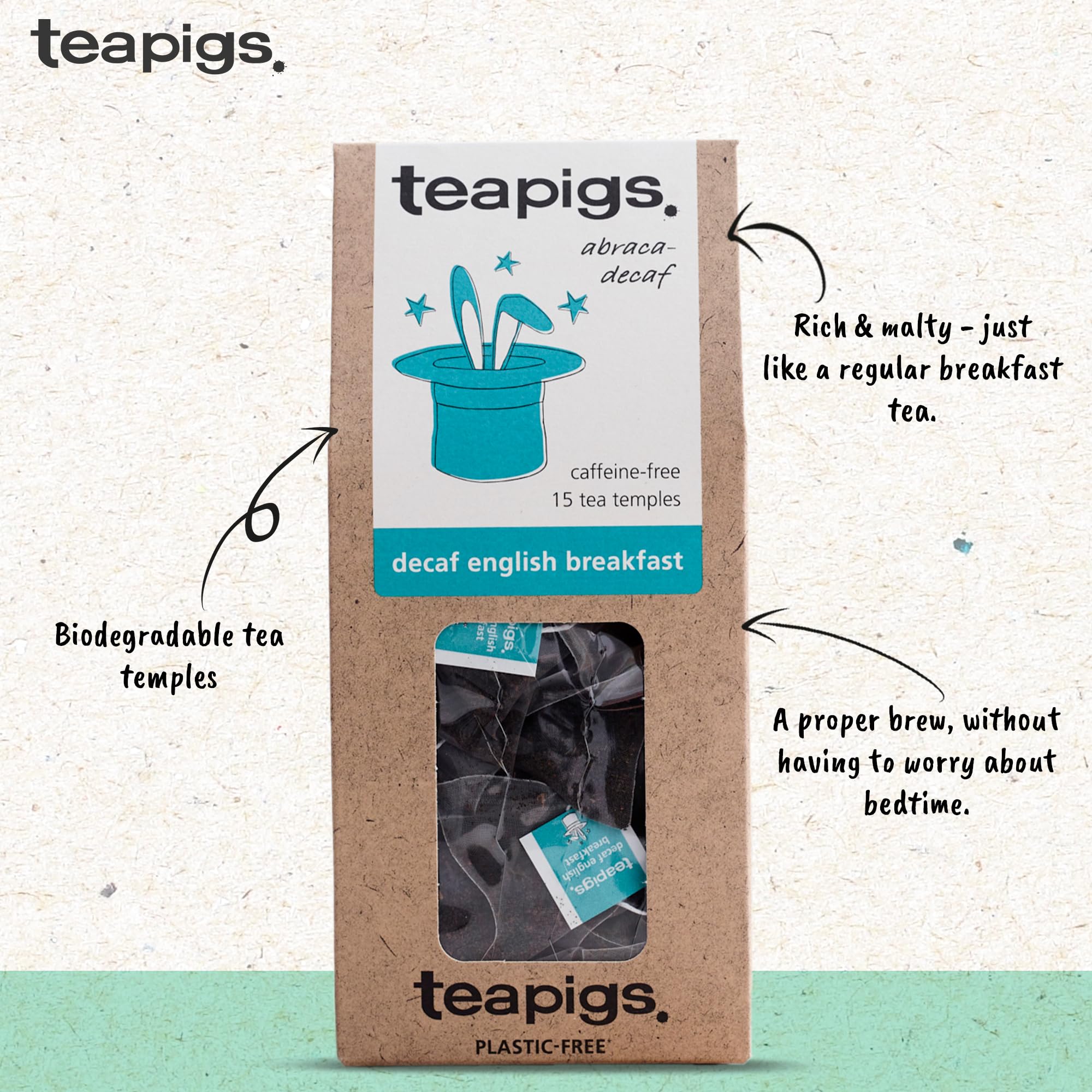 teapigs Decaf English Breakfast - 15 Temple Tea Bags 7