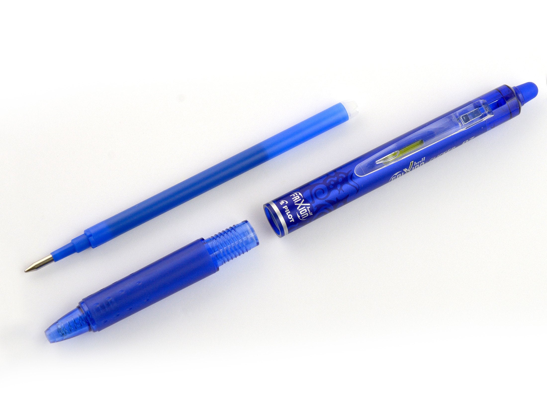 PILOT FriXion Clicker Erasable Rollerball Pen Set - 4 Pack Medium Tip (Black, Blue, Red, Green) 5
