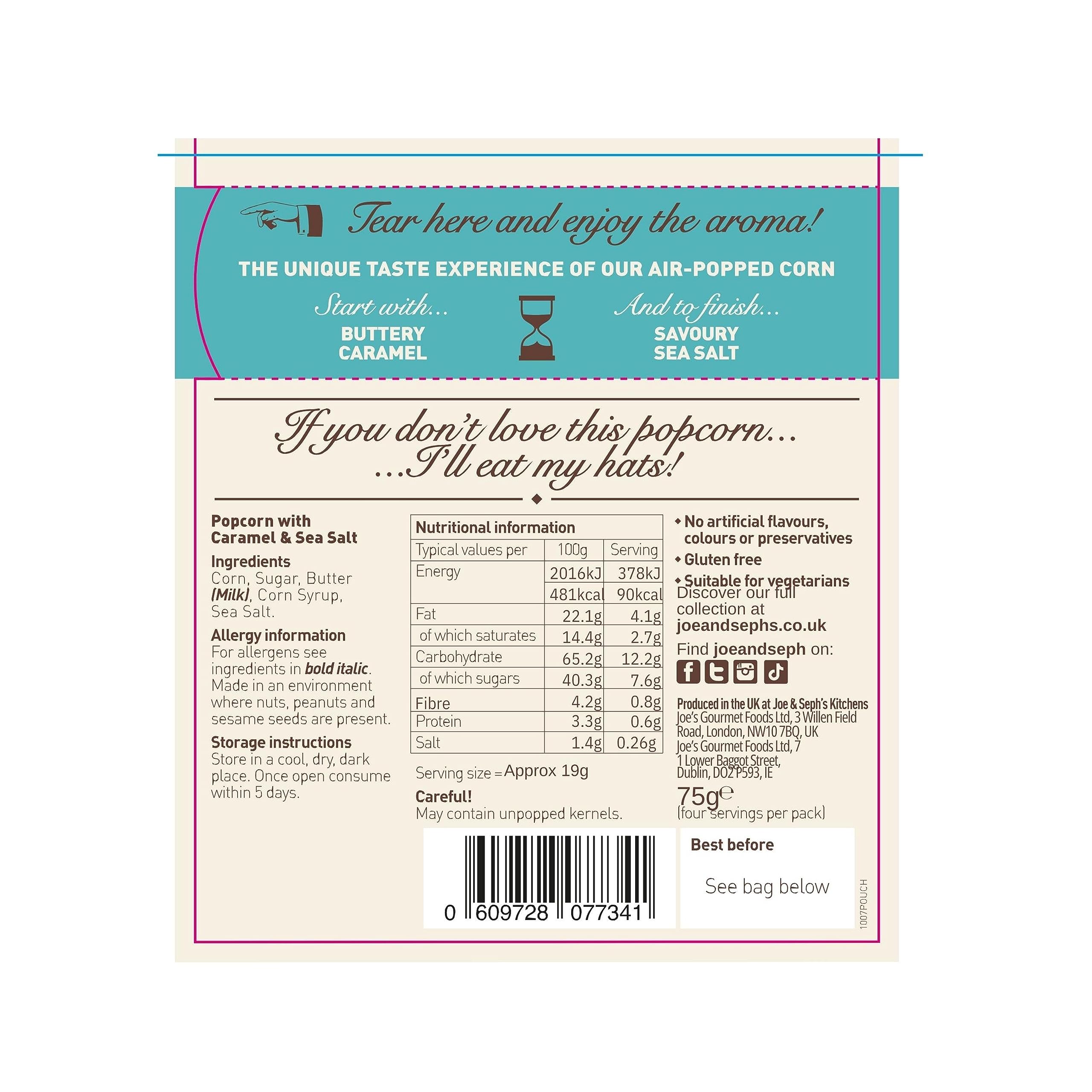 Joe & Seph's Salted Caramel Popcorn (80g) - Gourmet Air-Popped, Handmade in UK, 2 Gold Stars Great Taste Award Winner 5
