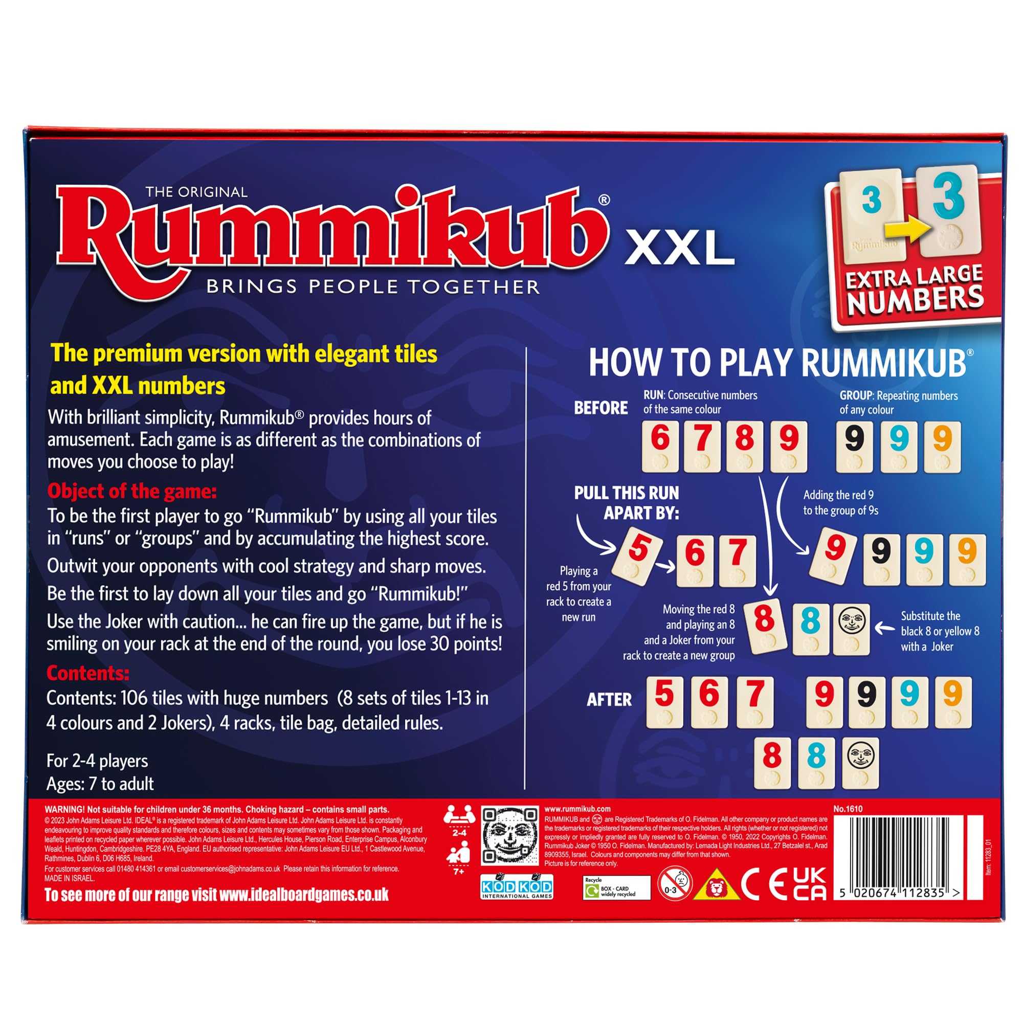 Ideal Rummikub XXL Edition Board Game 4