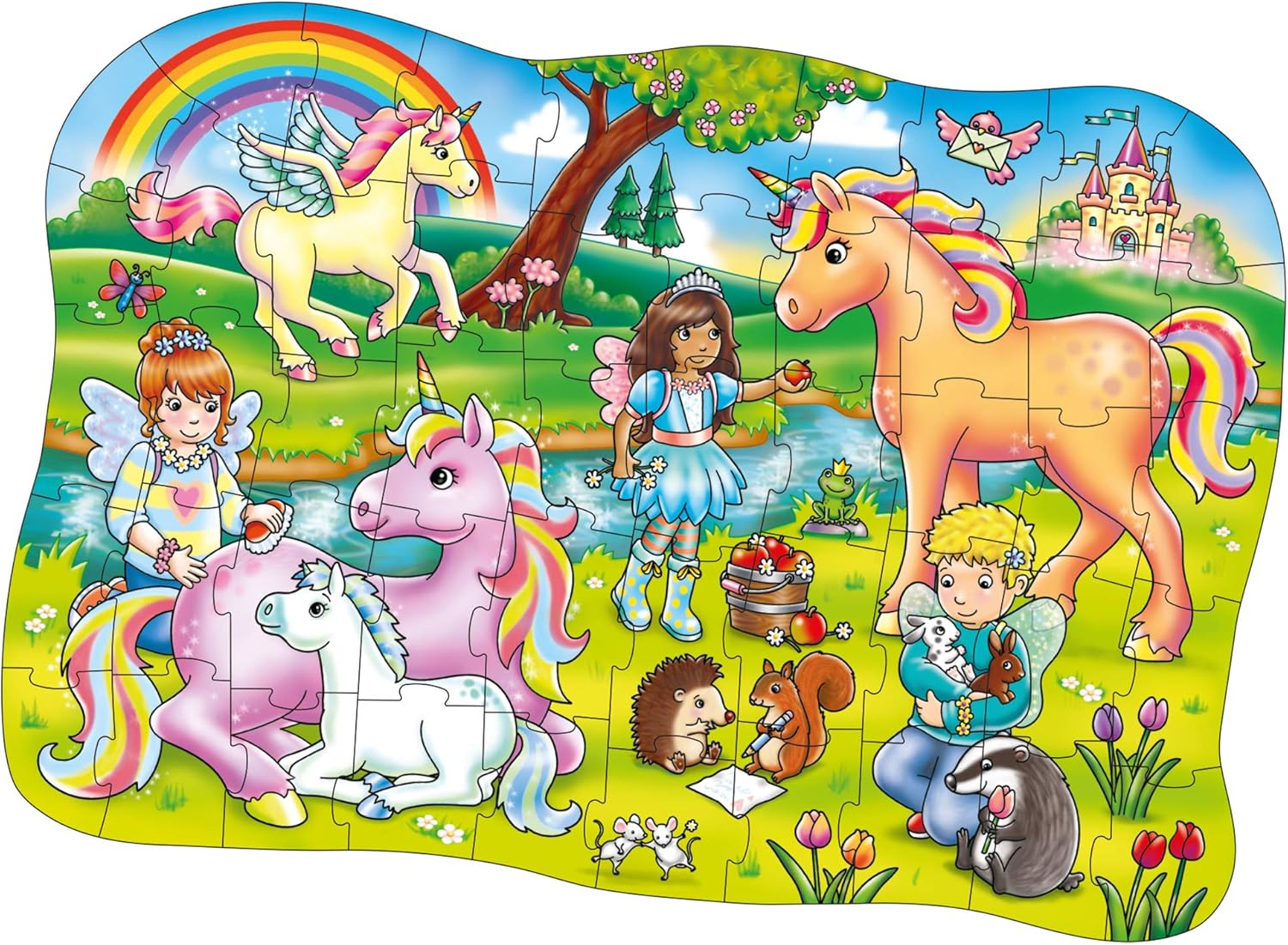 Orchard Toys Einhorn-Freunde-Puzzle – 50-teiliges Lernpuzzle für Kinder ab 4 Jahren 4