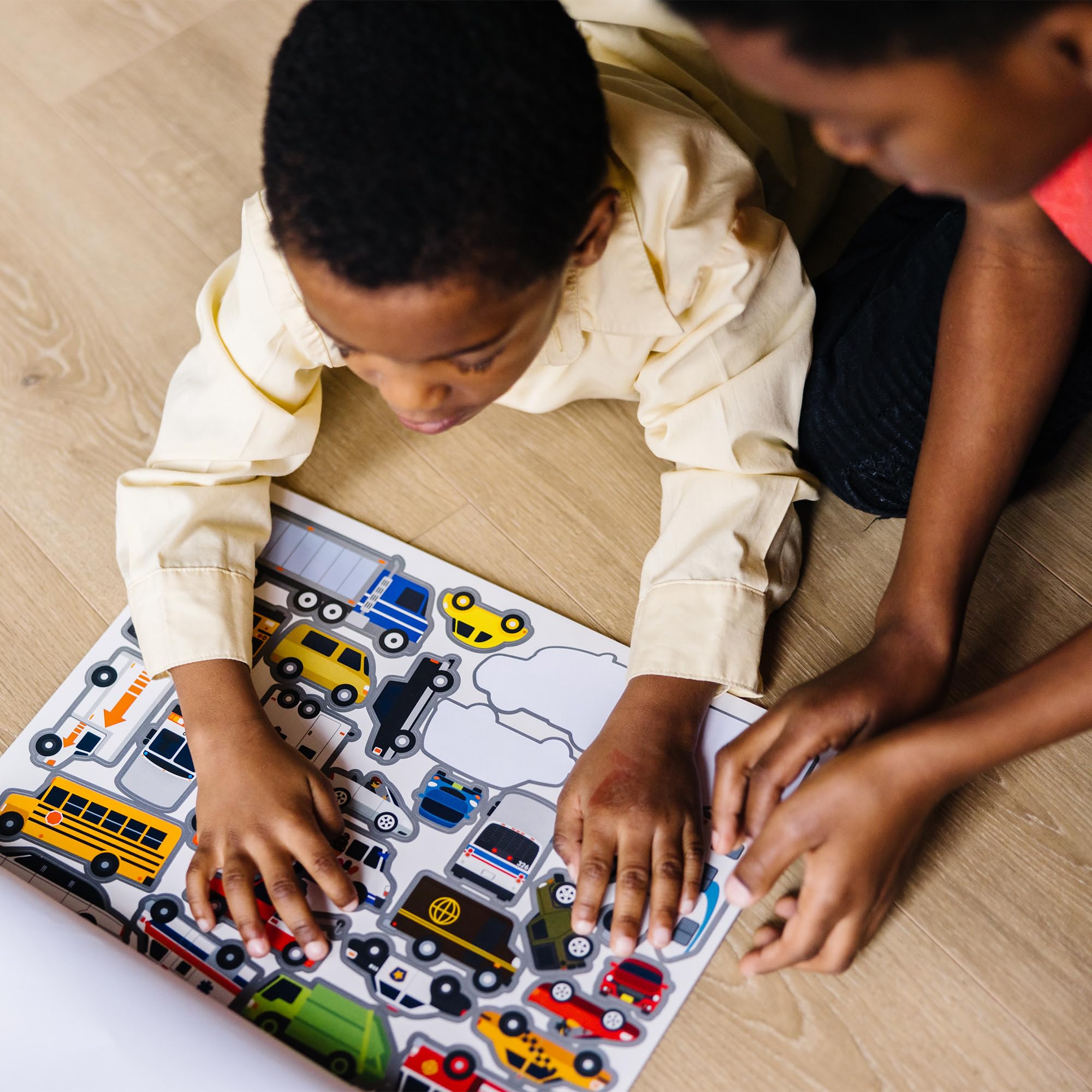 Melissa & Doug Reusable Sticker Pad - Vehicles | 165 Stickers & 5 Scenes | 3+ 13