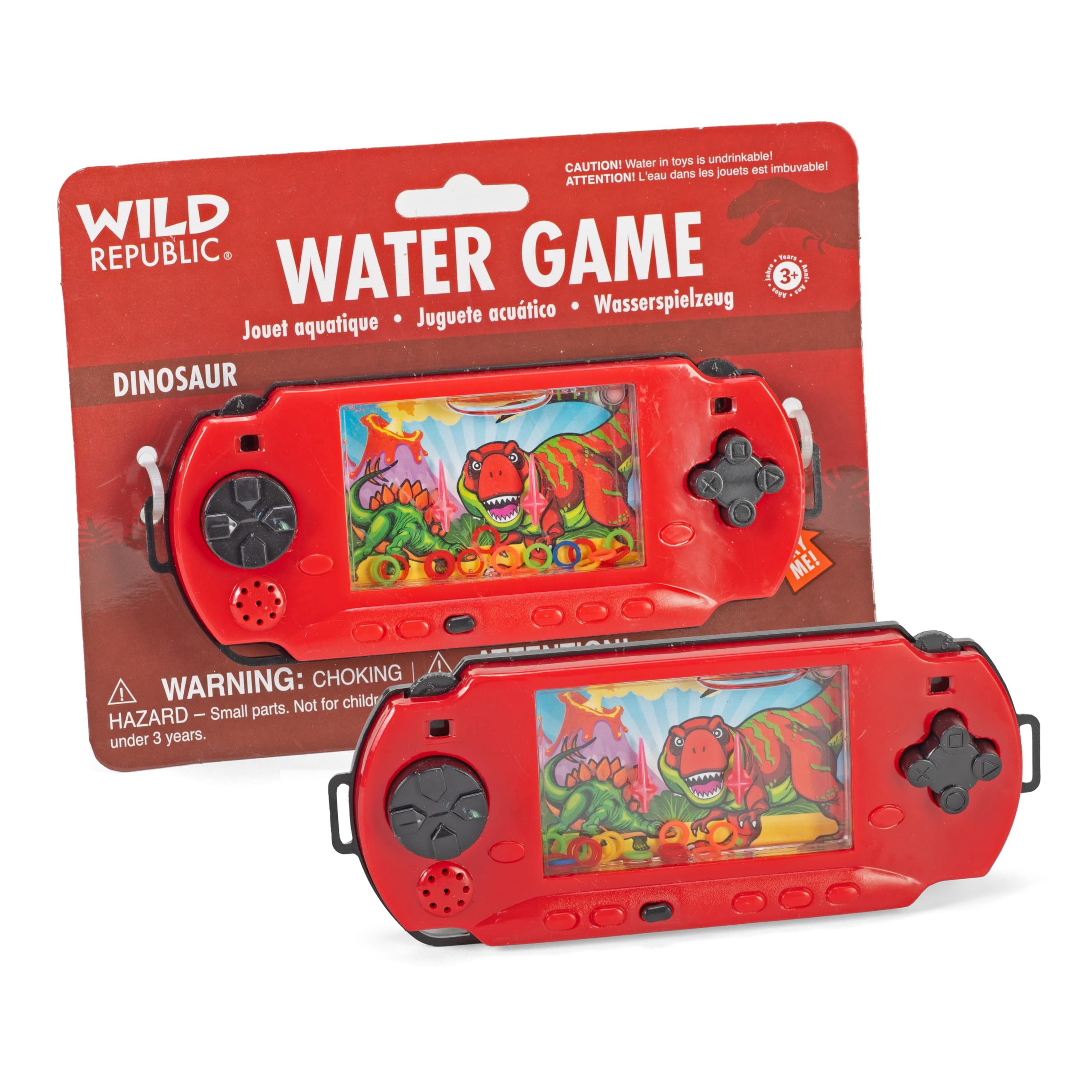 WILD REPUBLIC Water Games Dinosaur Handheld Toy | Battery-Free | Ages 3+