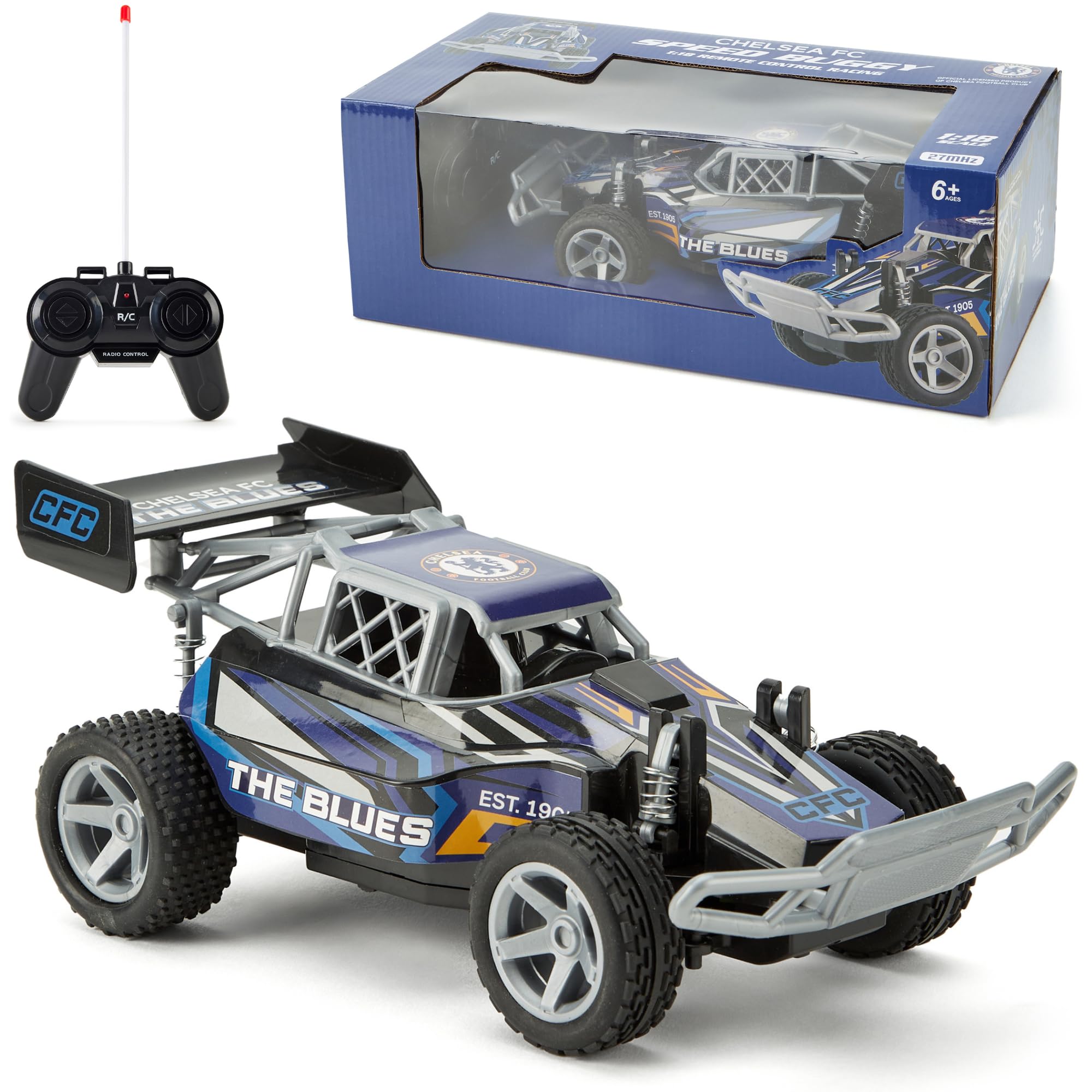 Chelsea FC Remote Control RC Buggy 1:18 - 2.4GHz, 100ft Range, Ages 3+