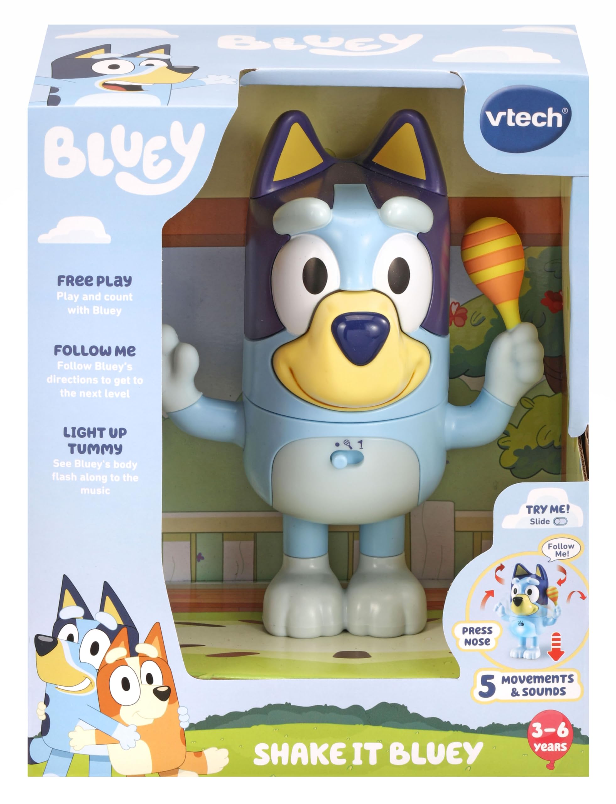 VTech Shake It Bluey - Interactive Musical Toddler Toy with Lights & Sounds 6