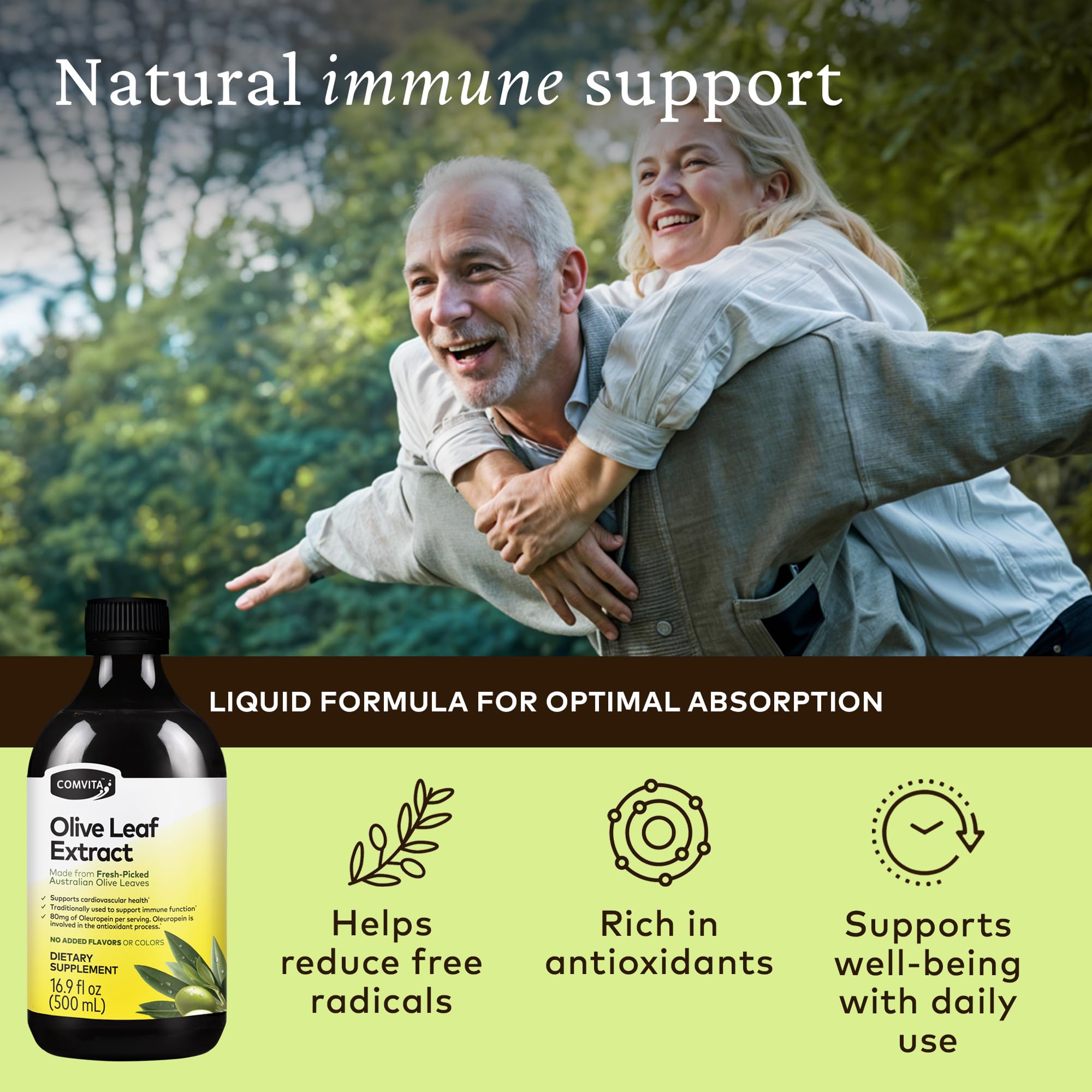 COMVITA Natural Olive Leaf Extract Liquid - 500ml | 66mg Oleuropein per Dose | Supports Blood Pressure 3
