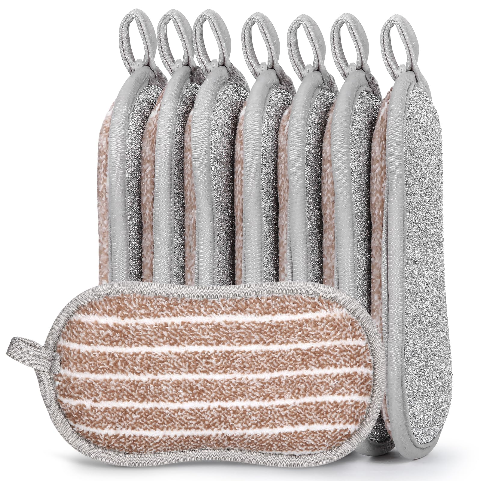 Euqvunn 8 Pack Dual-Sided Kitchen Cleaning Sponges | Thick & High-Density | Non-Scratch